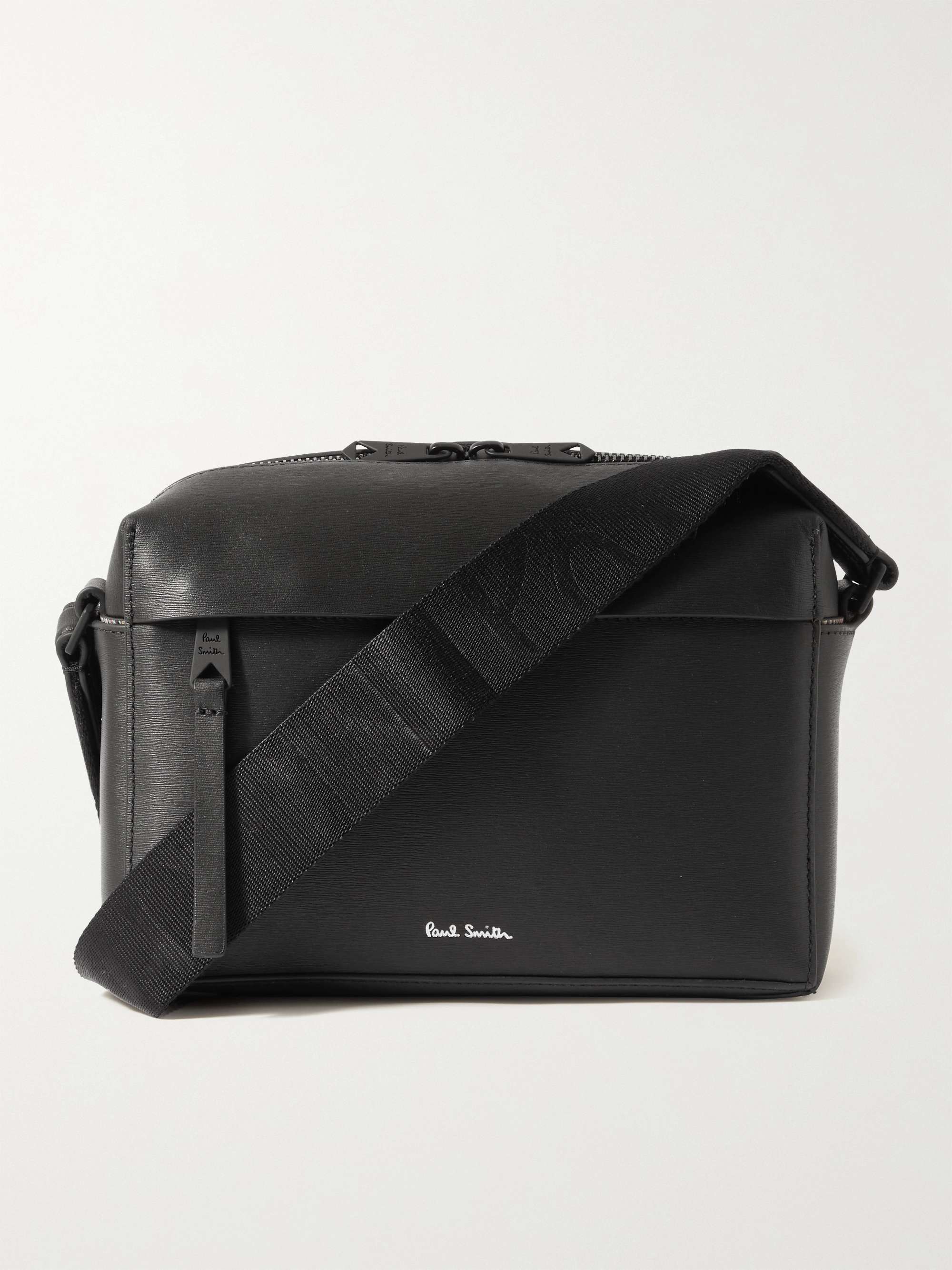PAUL SMITH Embossed Textured-Leather Messenger Bag for Men