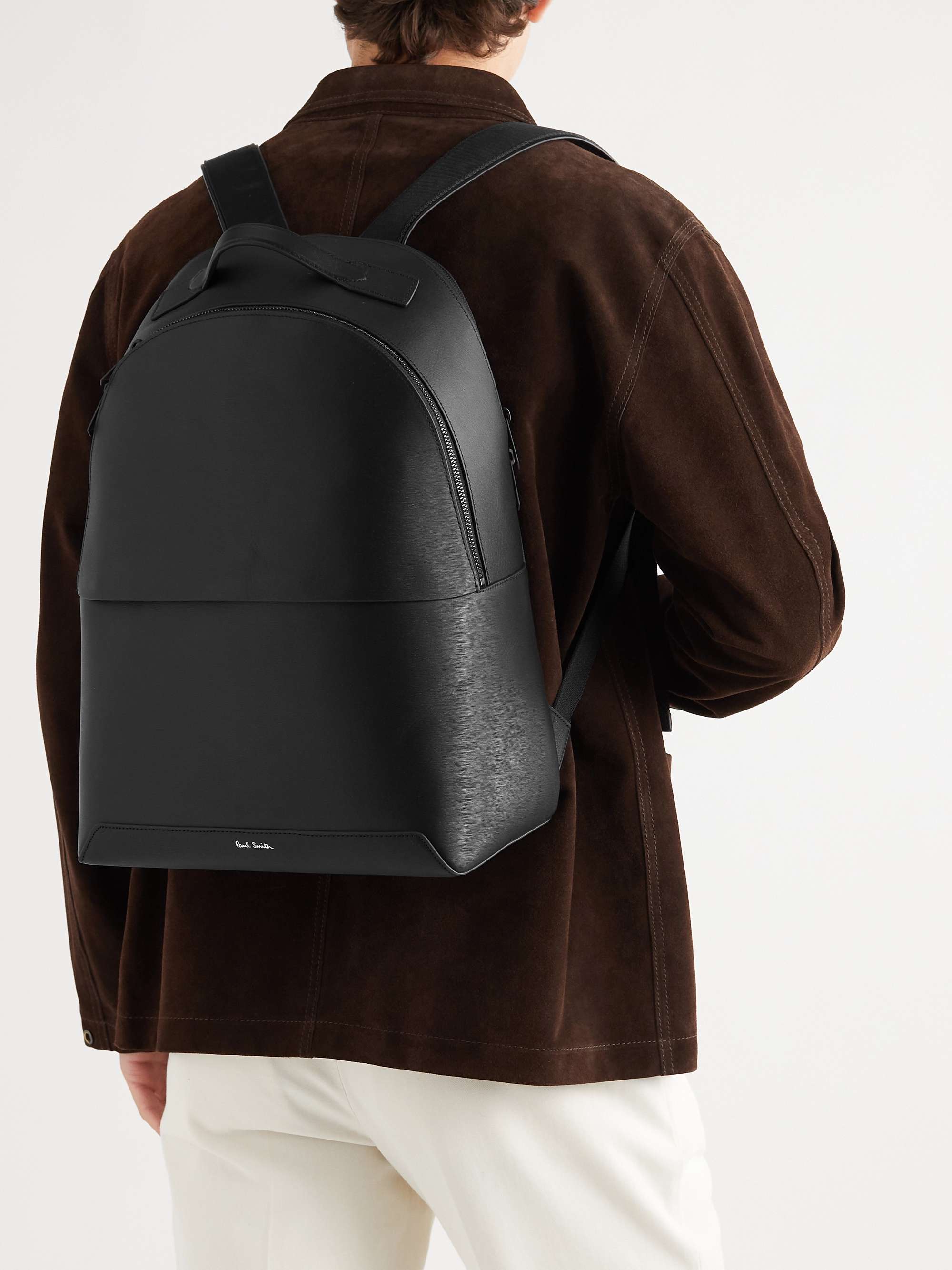 PAUL SMITH Embossed Leather Backpack for Men | MR PORTER