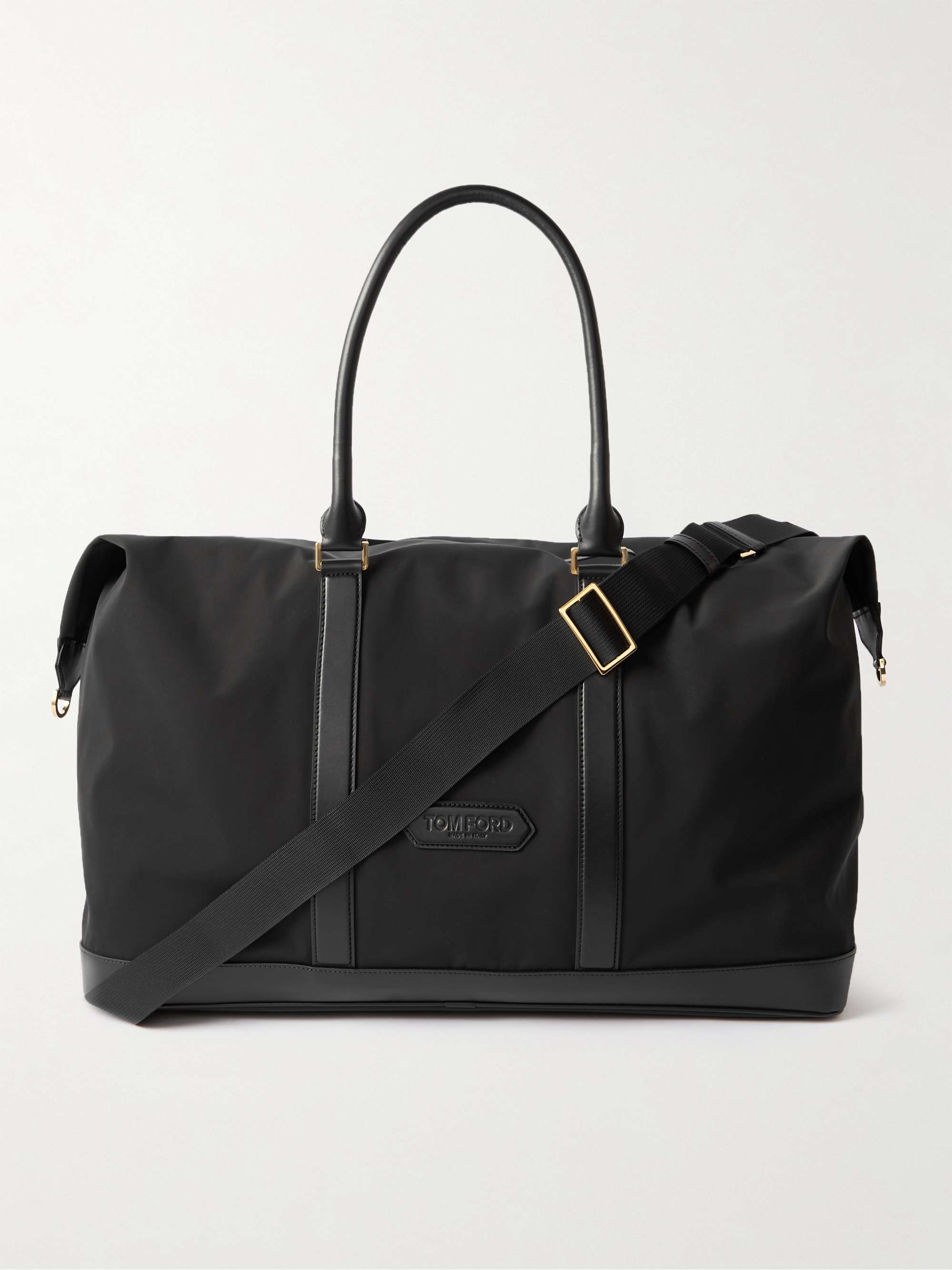 TOM FORD Leather-Trimmed Nylon Weekend Bag for Men | MR PORTER