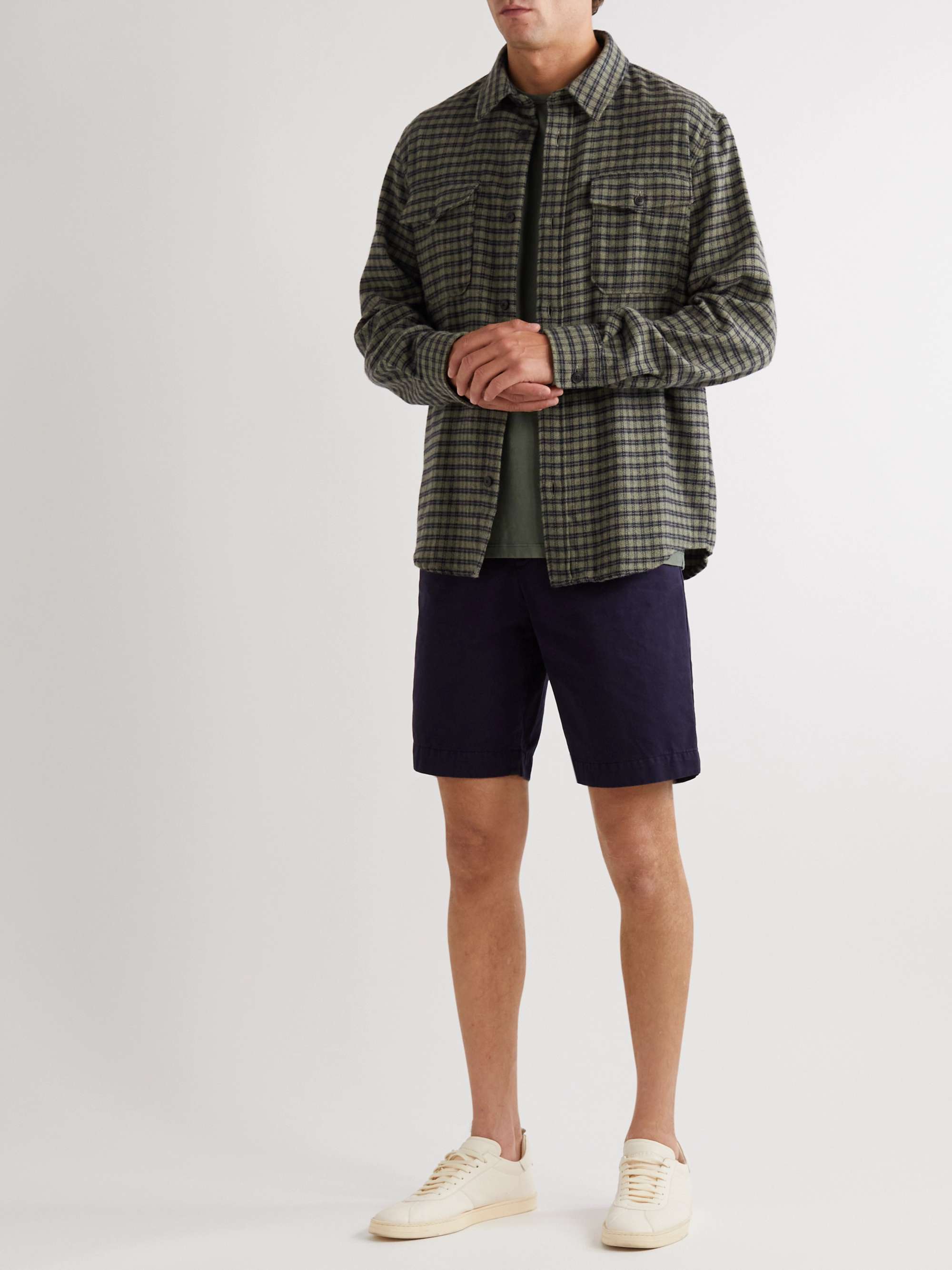 MR P. Straight-Leg Garment-Dyed Cotton-Twill Bermuda Shorts | MR PORTER