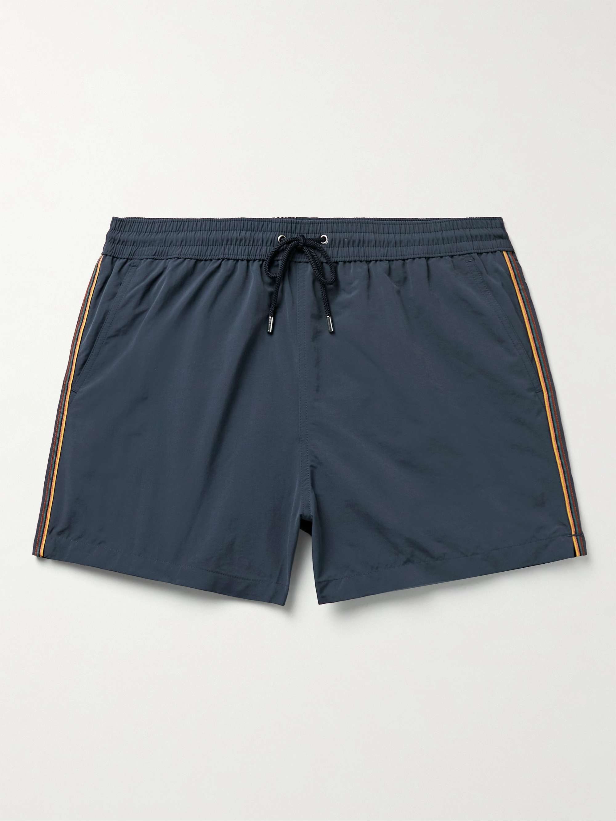 PAUL SMITH Slim-Fit Short-Length Striped Recycled Swim Shorts | MR PORTER