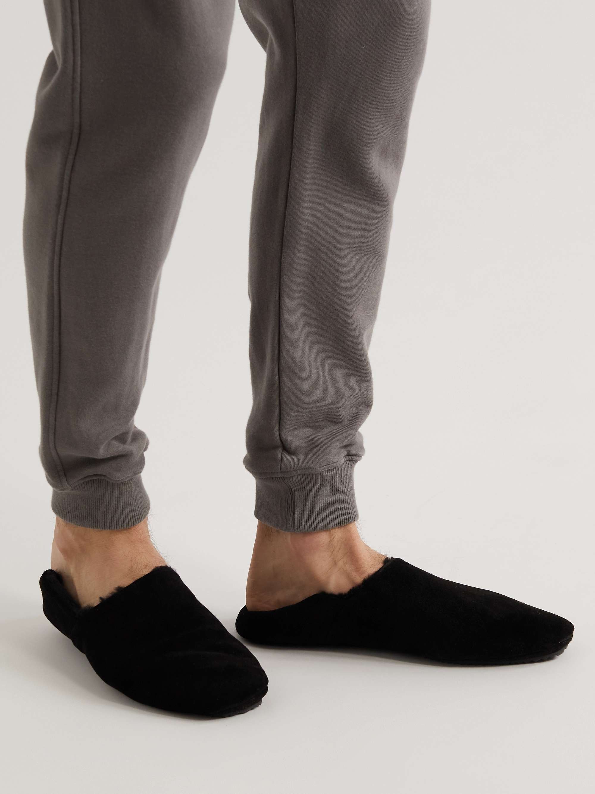 MR P. Collapsible-Heel Shearling-Lined Suede Slippers for Men | MR PORTER