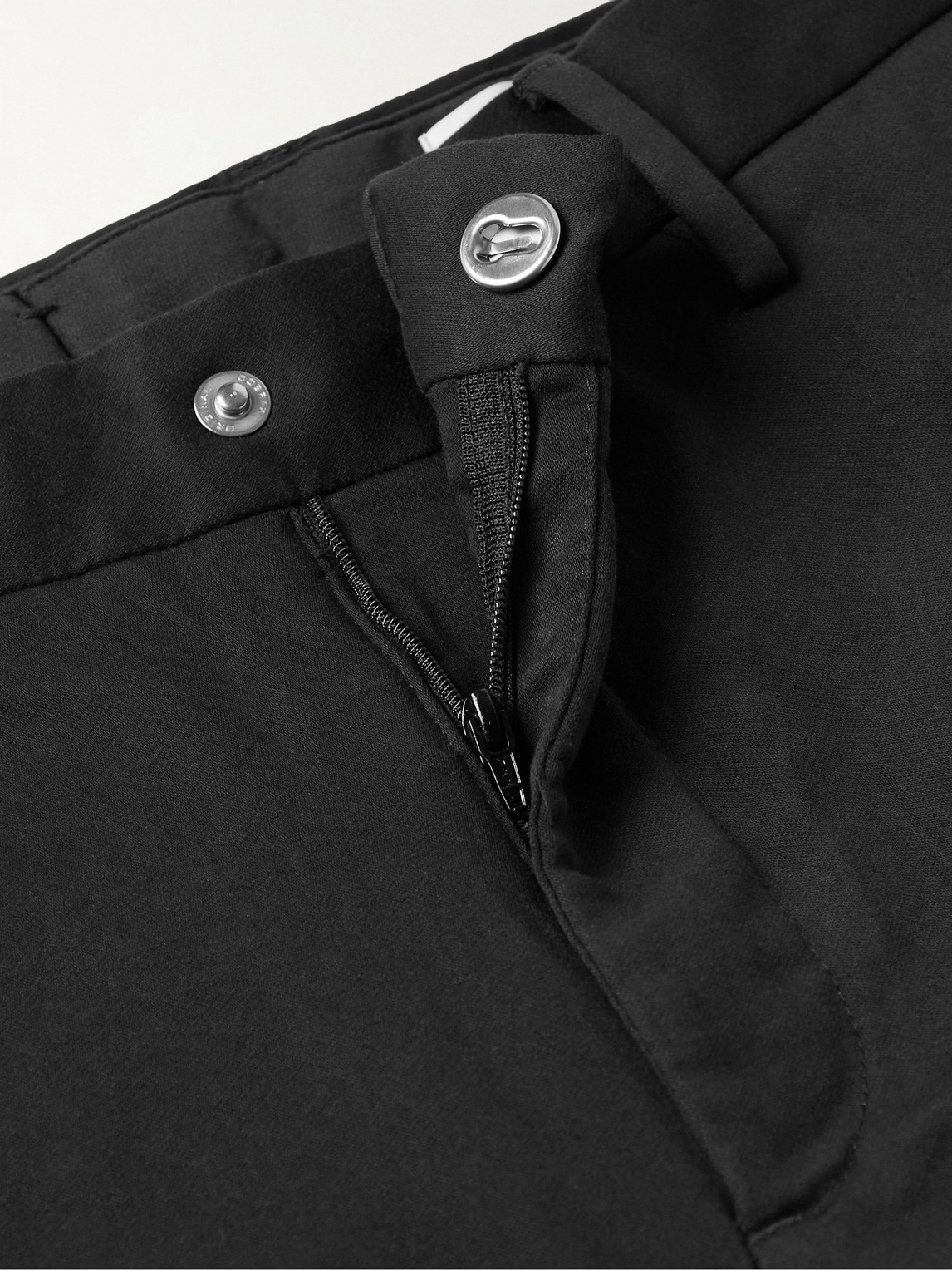 Shop Nn07 Theo Tapered Stretch Organic Cotton-twill Chinos In Black