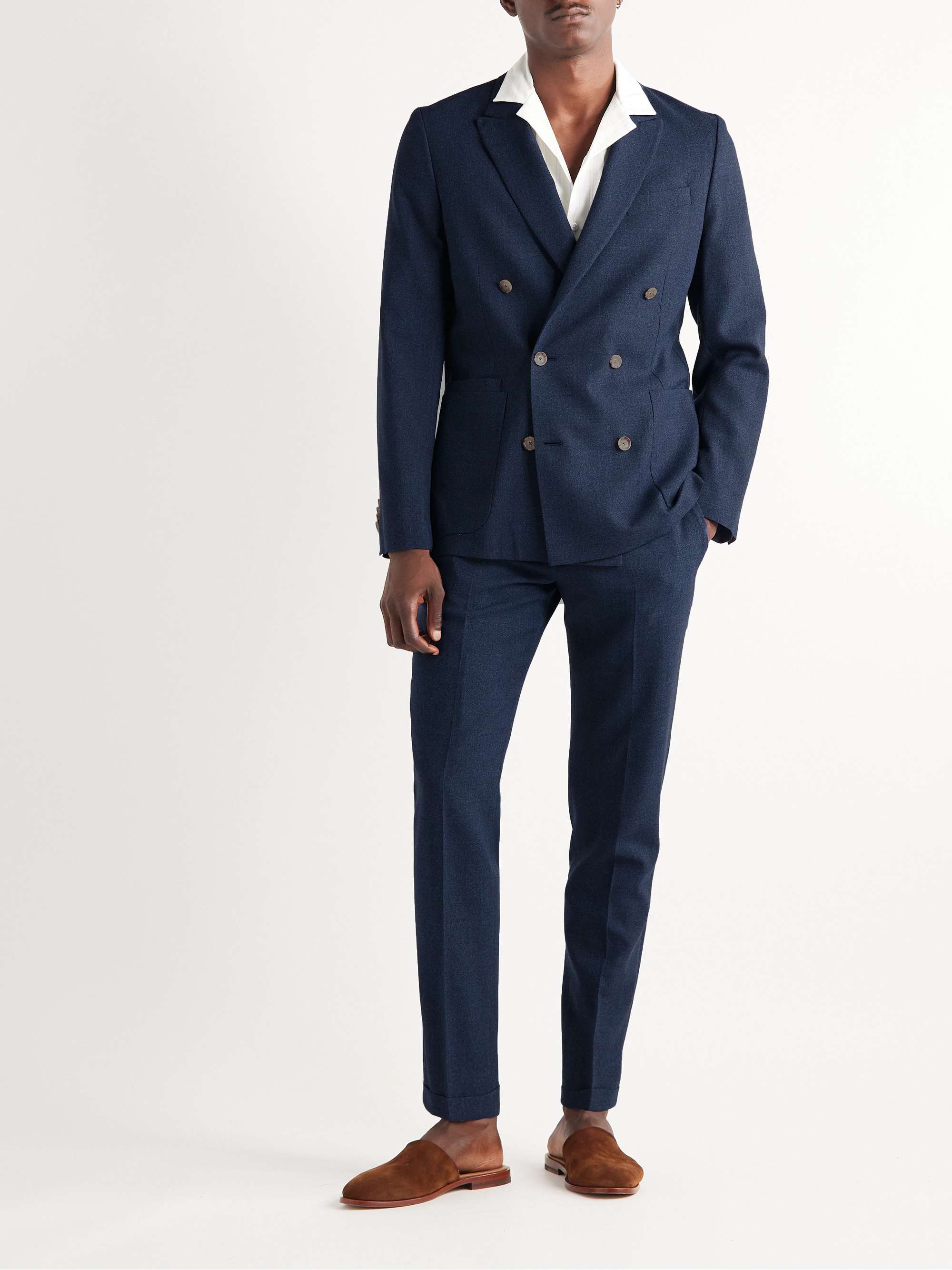 PAUL SMITH Slim-Fit Double-Breasted Unstructured Virgin Wool Suit Jacket |  MR PORTER