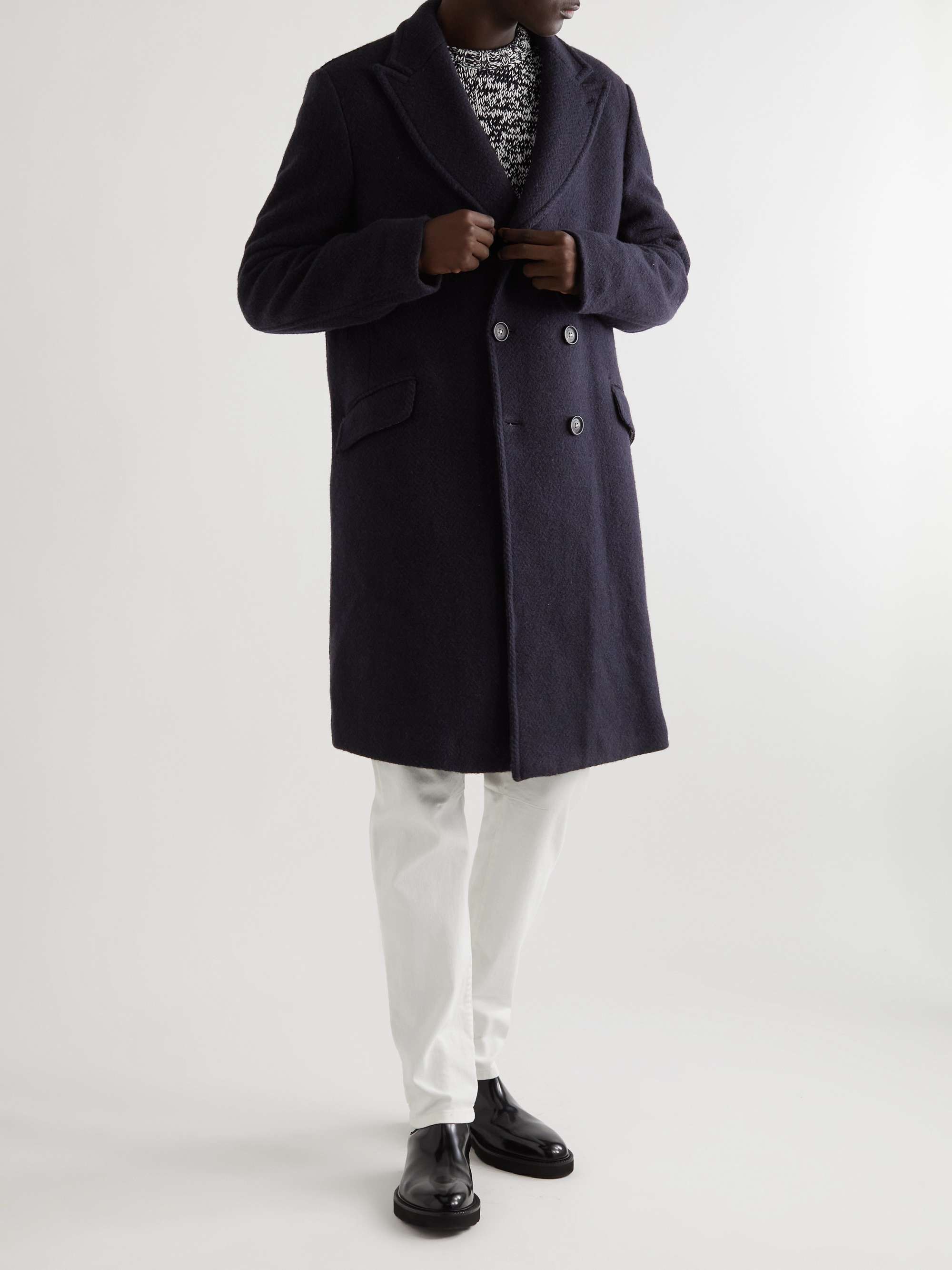 MASSIMO ALBA Wool-Herringbone Coat | MR PORTER