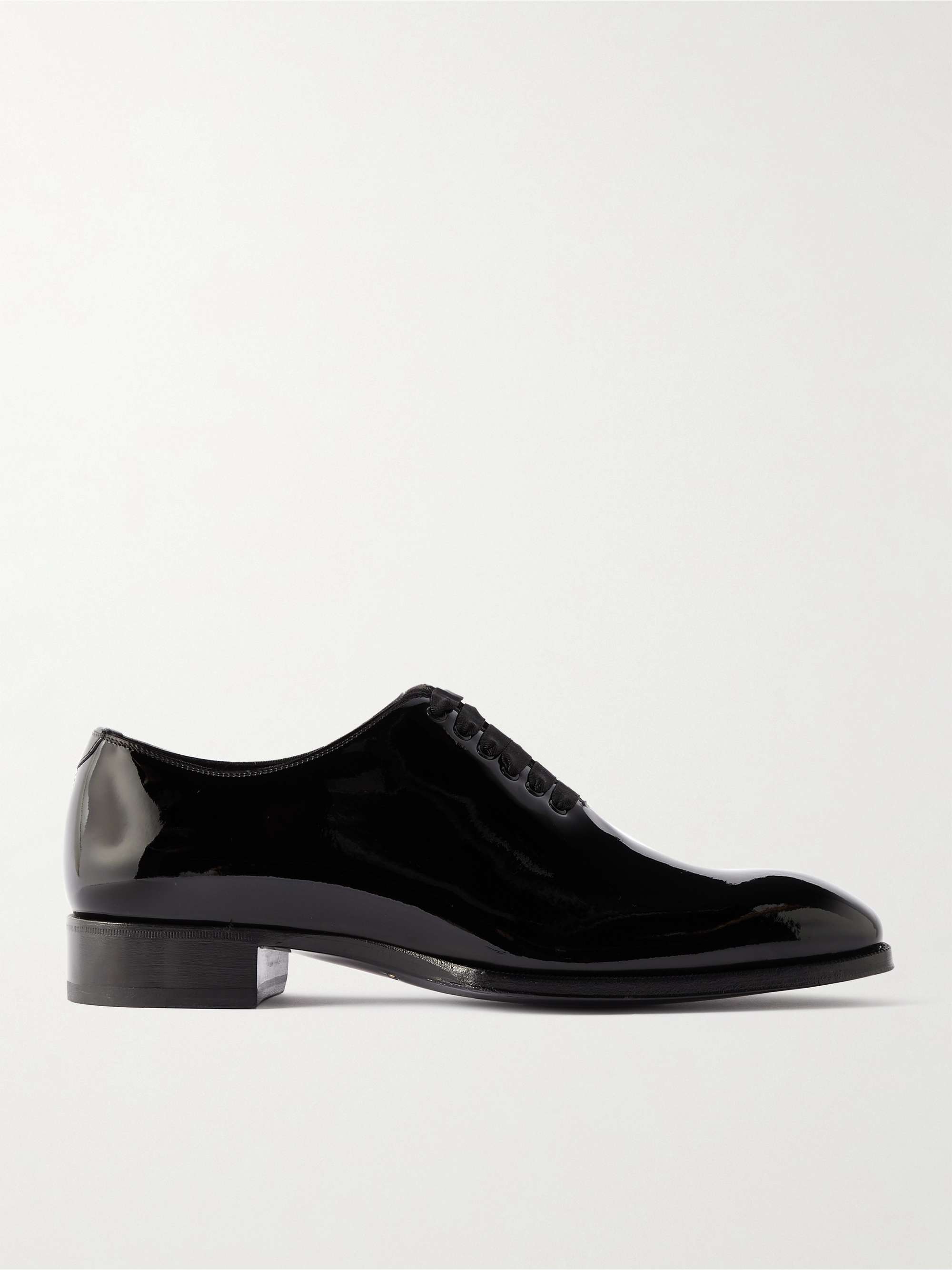 Elkan Whole-Cut Patent-Leather Oxford Shoes