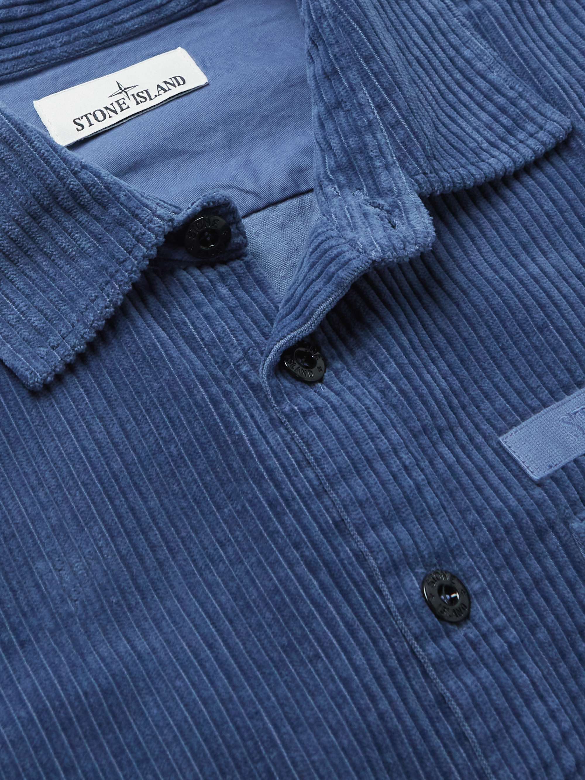 STONE ISLAND Logo-Appliquéd Cotton-Corduroy Shirt for Men | MR PORTER