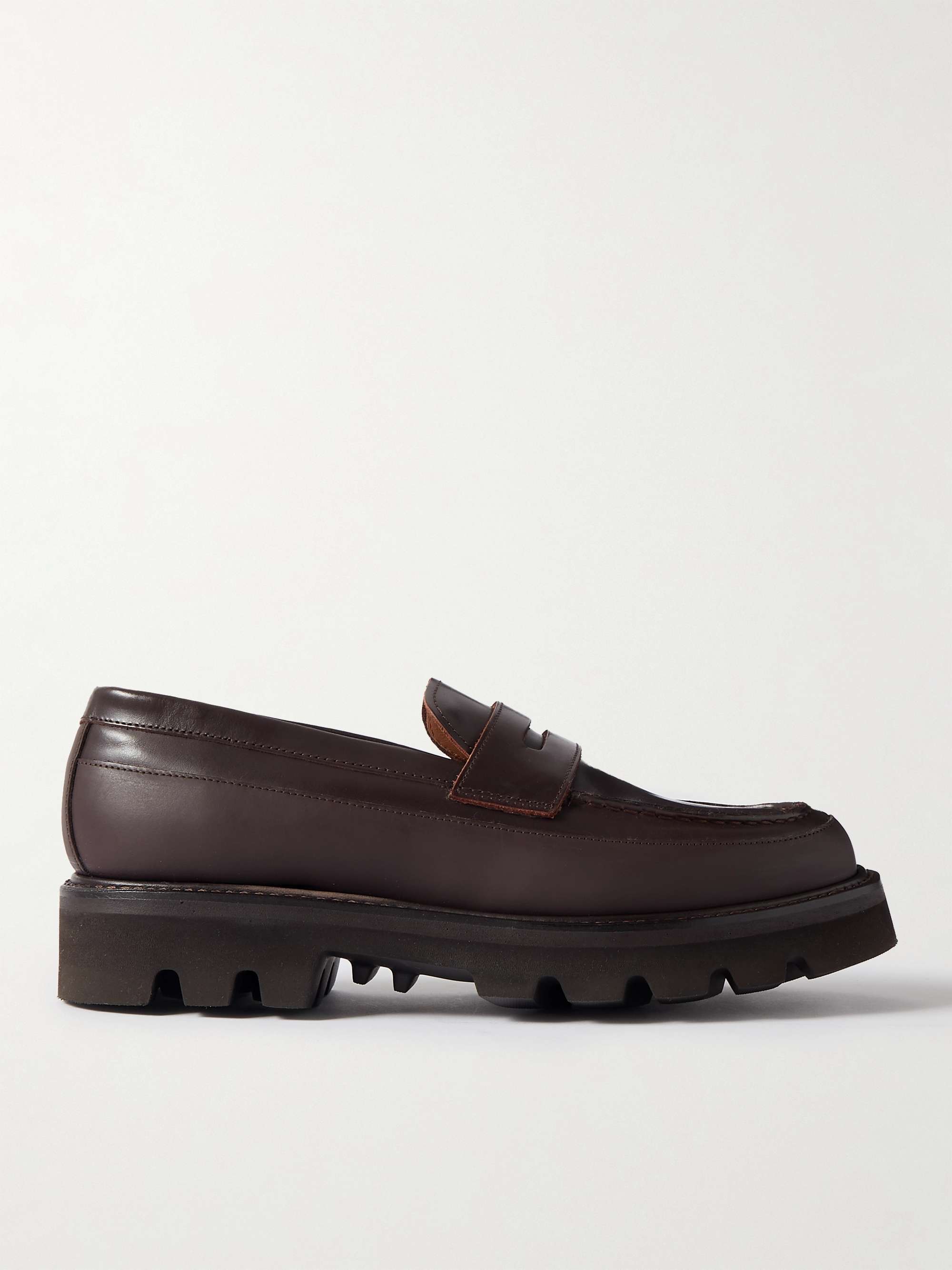GRENSON Pete Leather Penny Loafers for Men | MR PORTER