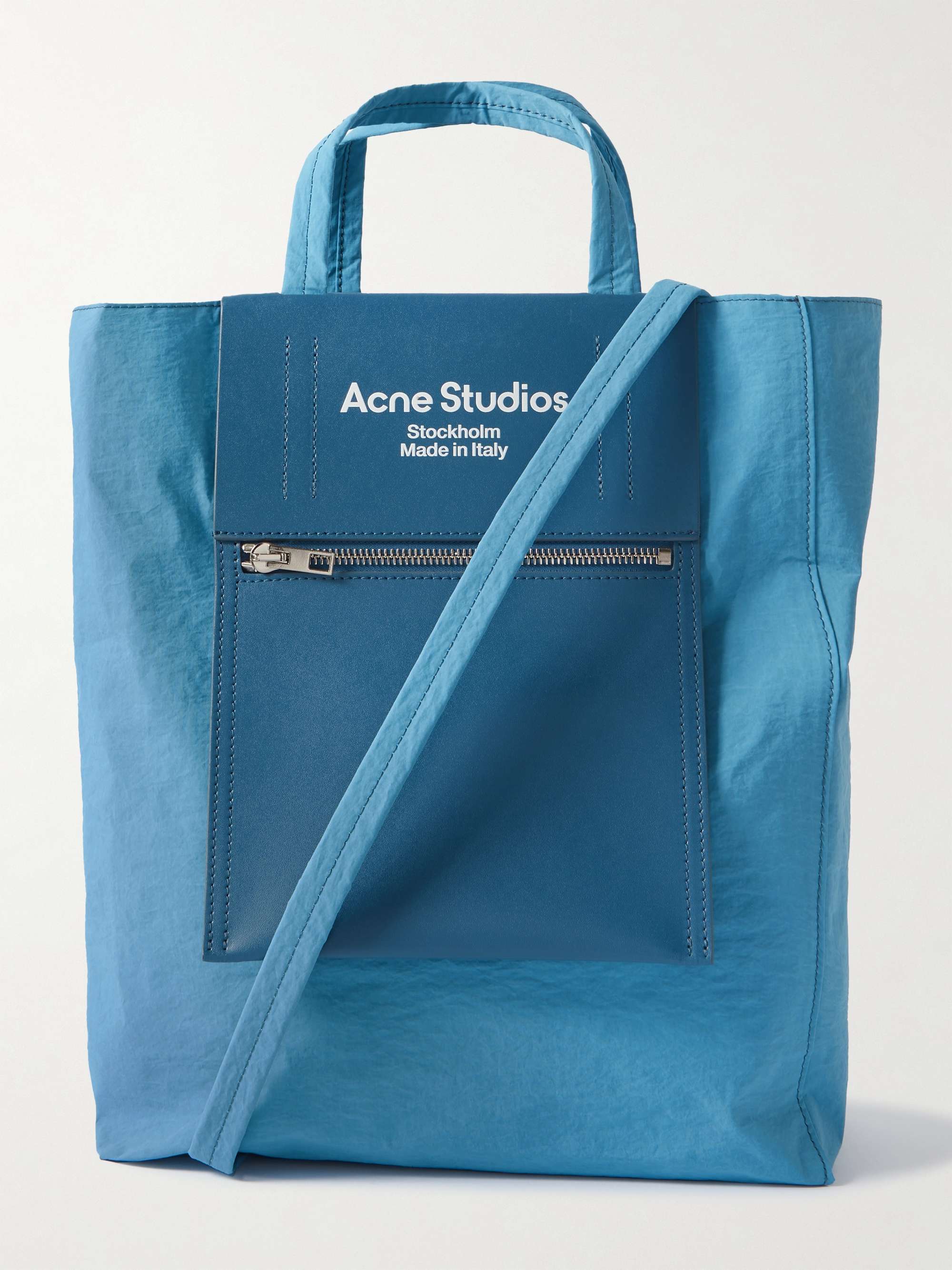 ACNE STUDIOS Shell and Printed Leather Tote Bag for Men | MR PORTER