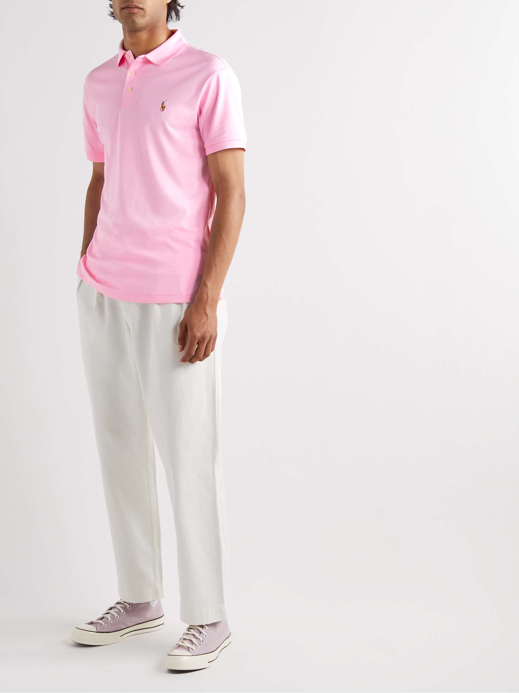 POLO RALPH LAUREN Logo-Embroidered Cotton-Jersey Polo Shirt for Men | MR  PORTER