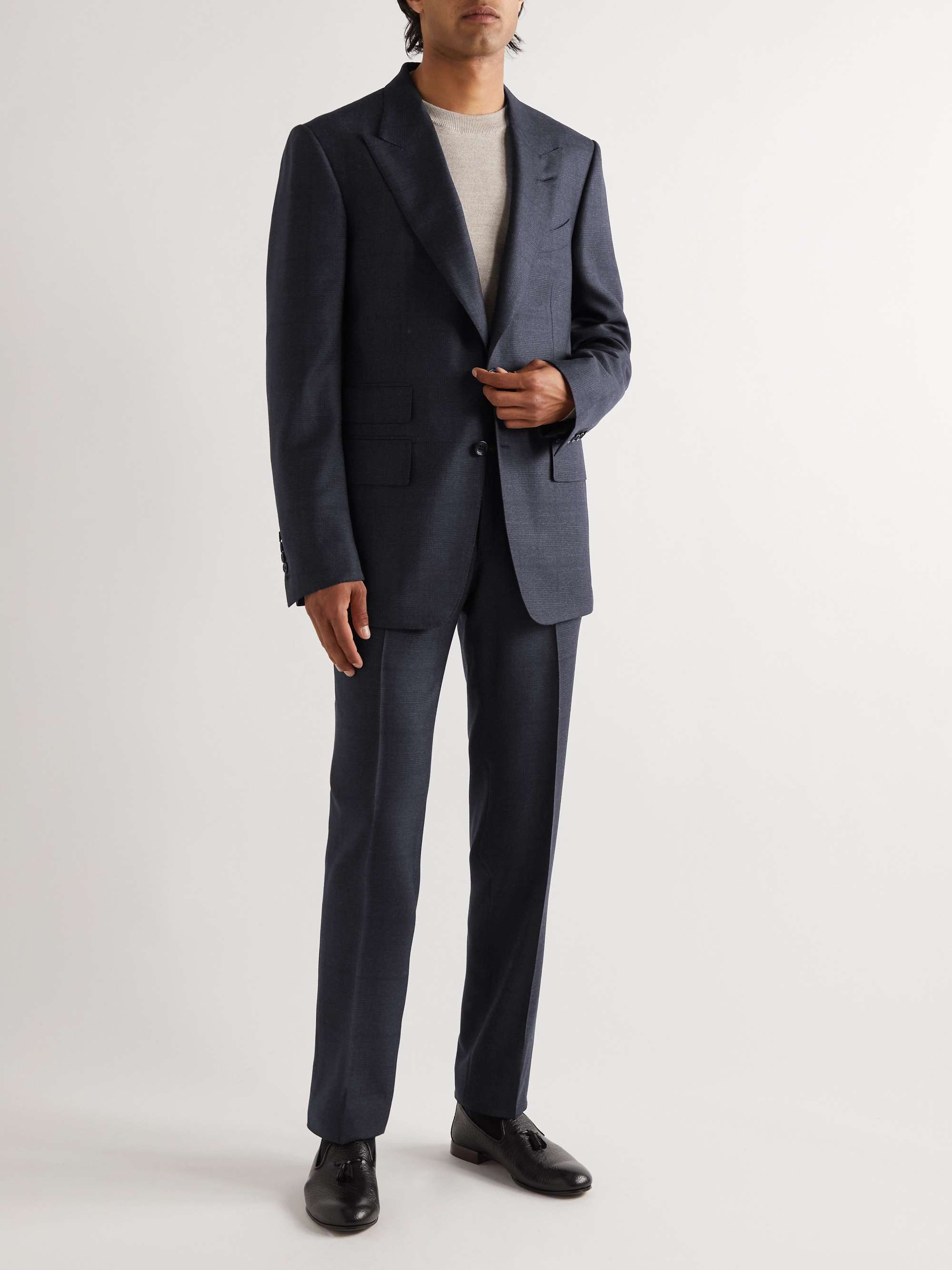 TOM FORD Slim-Fit Prince of Wales Checked Wool Suit Jacket for Men | MR  PORTER