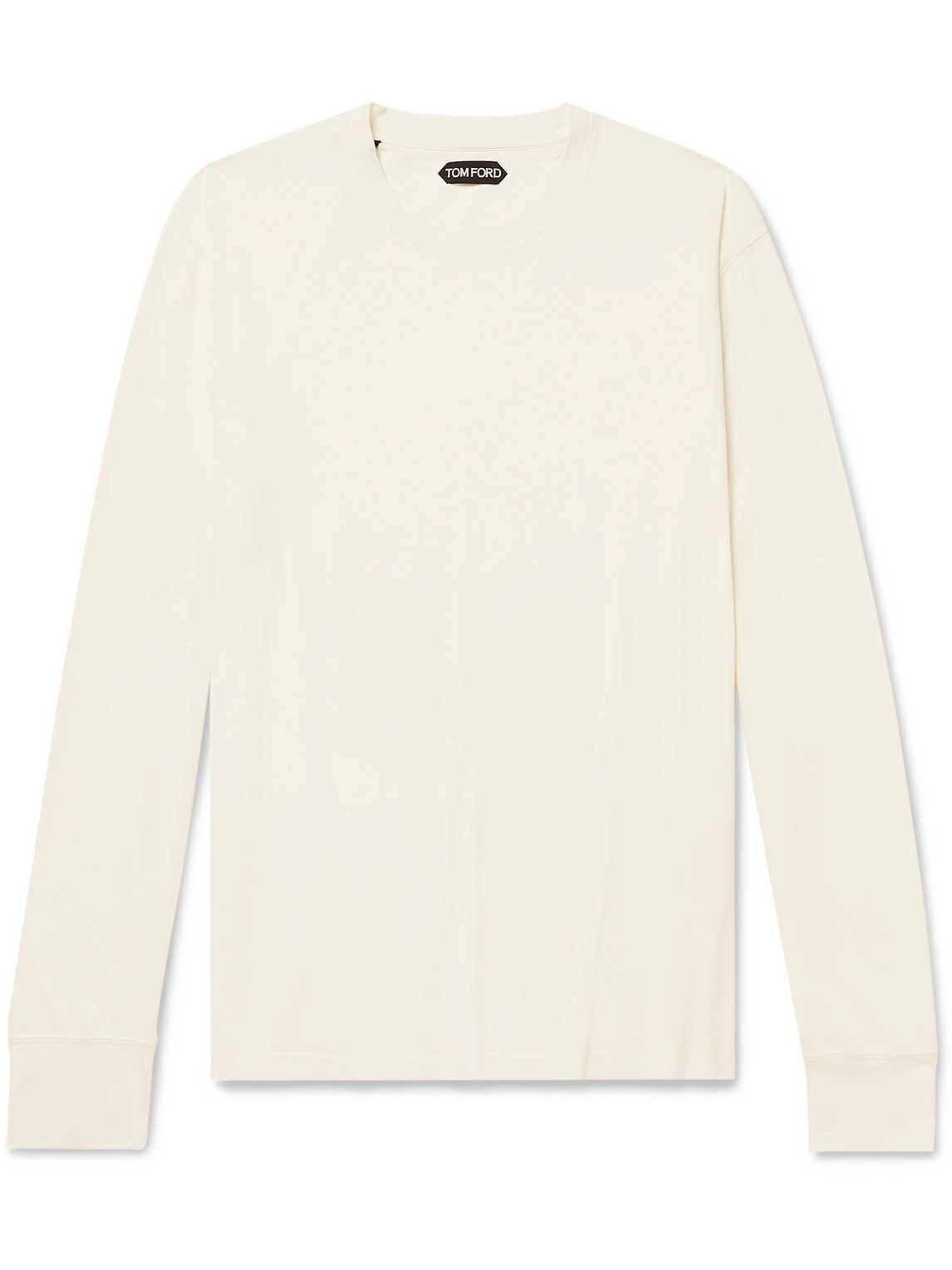 Tom Ford Lyocell And Cotton-blend Jersey T-shirt In Neutrals