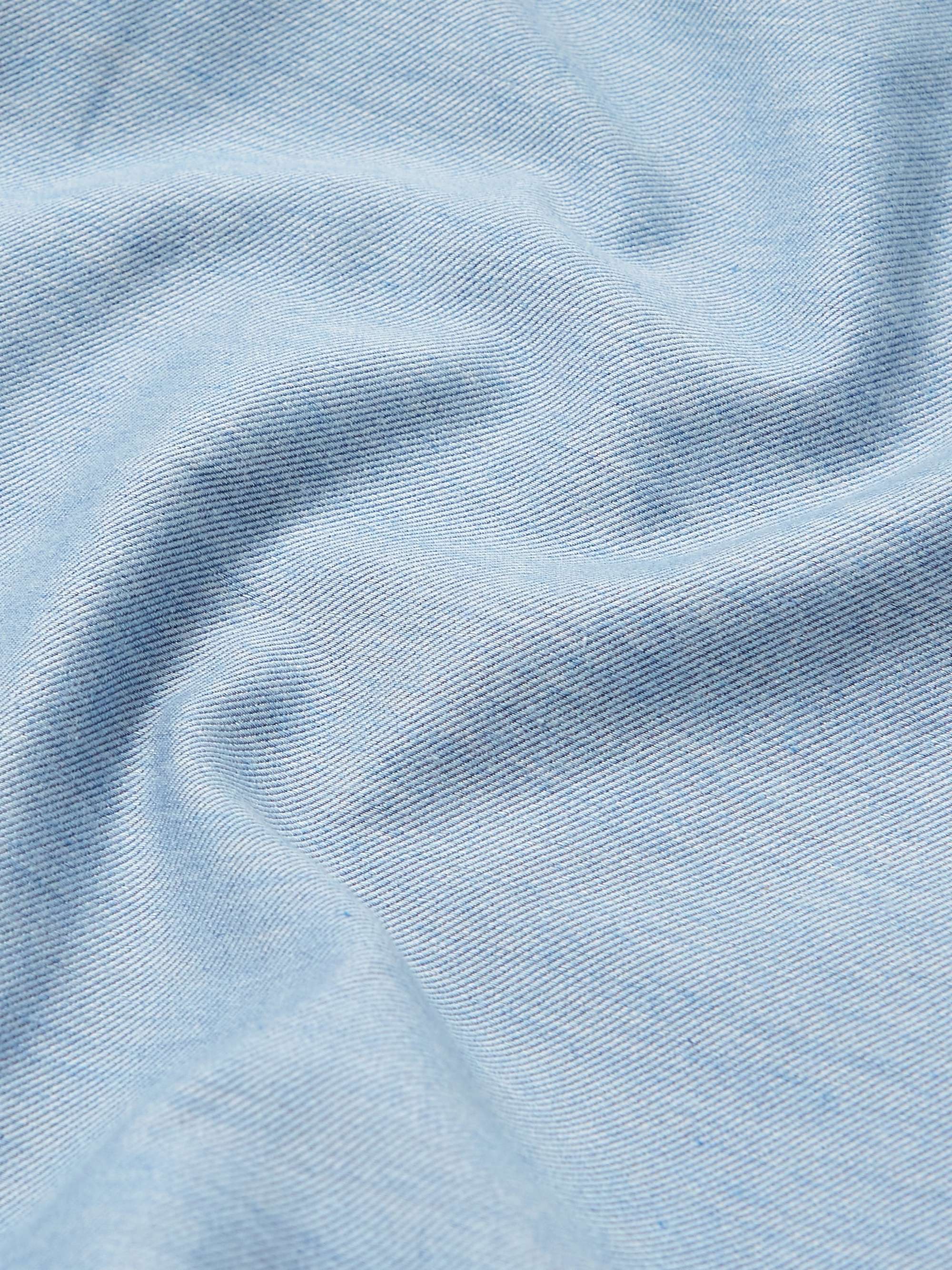Light blue André Cotton and Cashmere-Blend Twill Shirt | LORO PIANA | MR  PORTER
