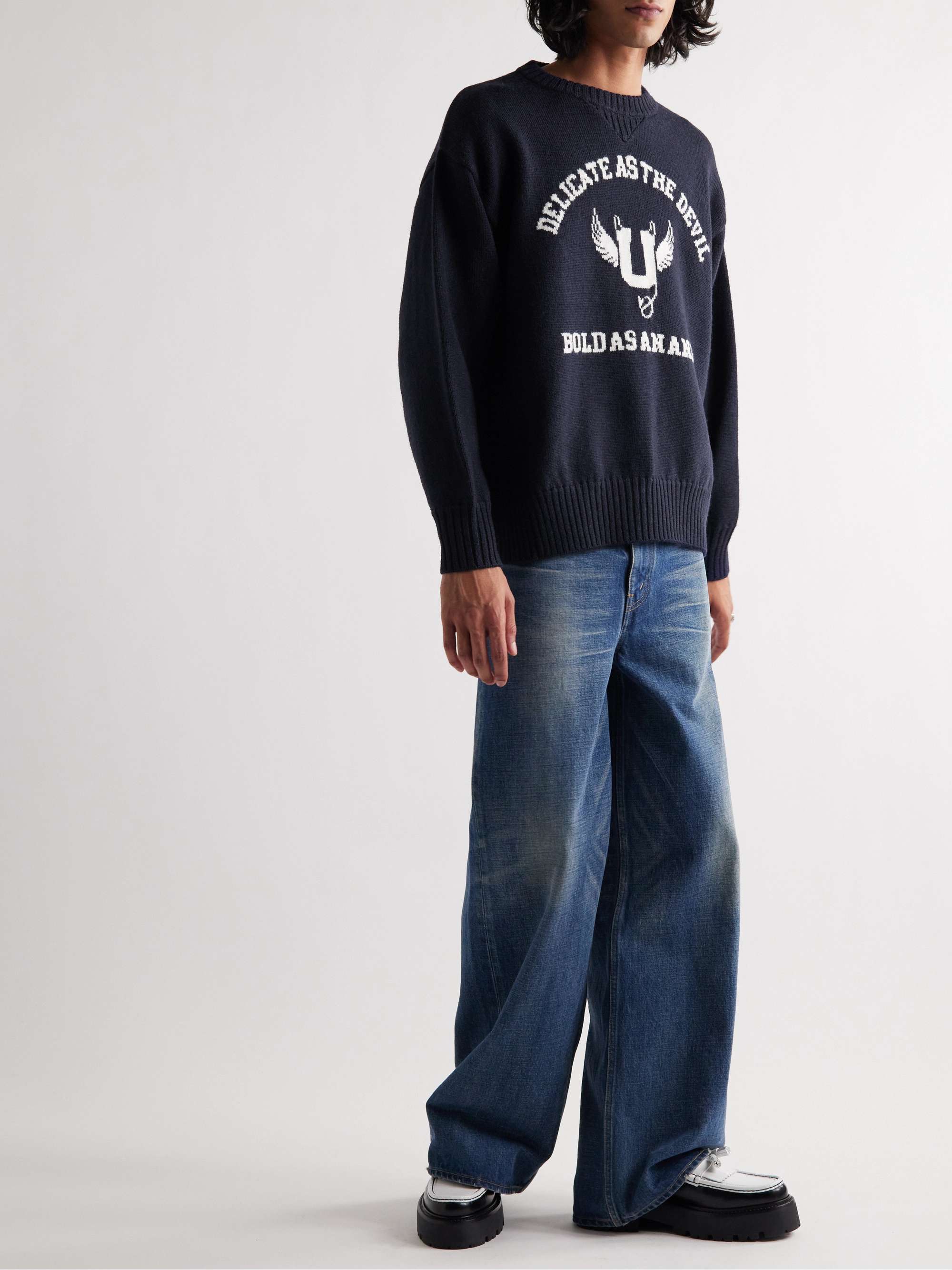 UNDERCOVER Jacquard-Knit Wool Sweater for Men | MR PORTER