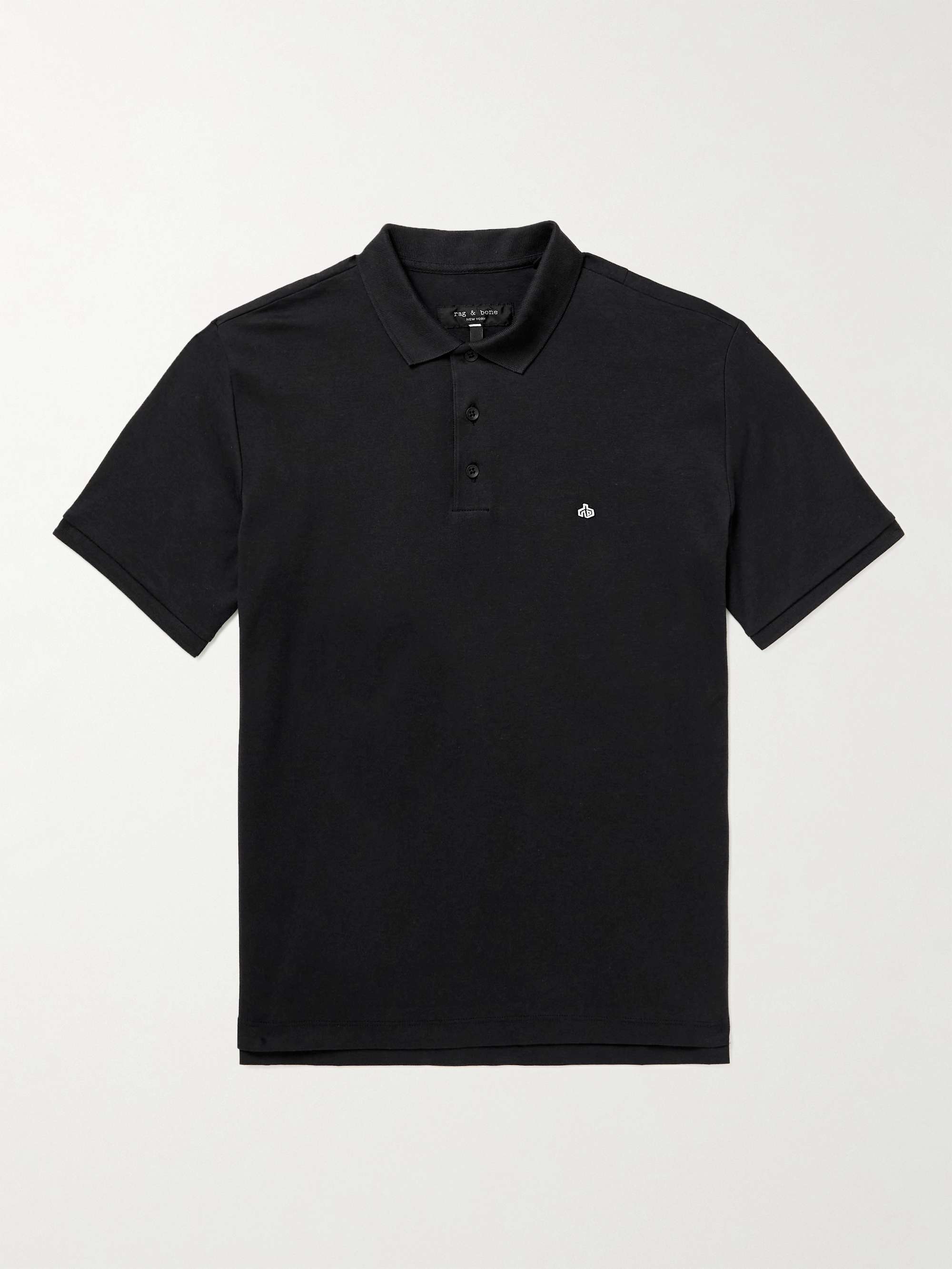 RAG & BONE Logo-Appliquéd Pima Cotton-Jersey Polo Shirt for Men | MR PORTER