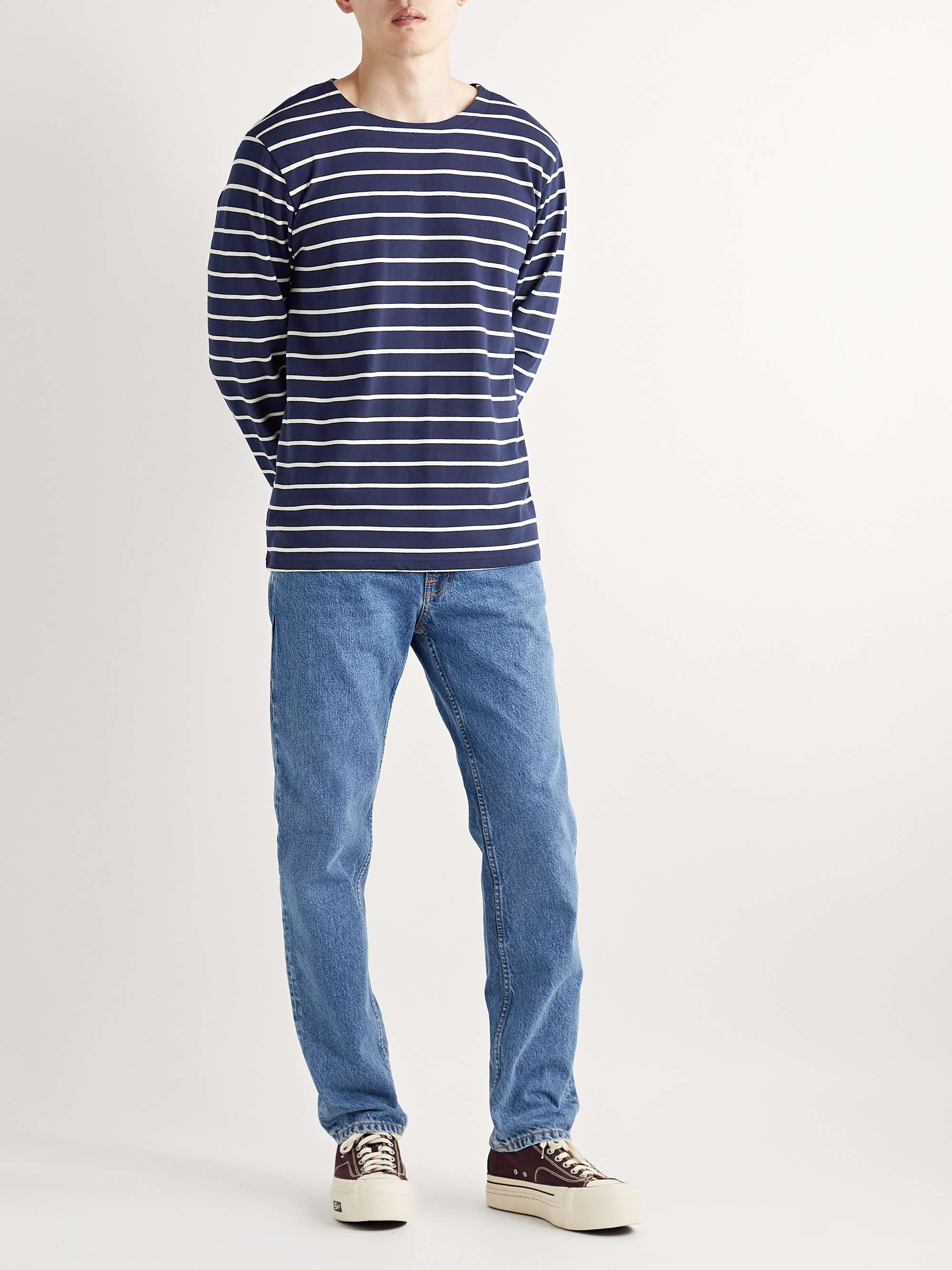 NUDIE JEANS Charles Striped Cotton-Jersey T-Shirt for Men | MR PORTER