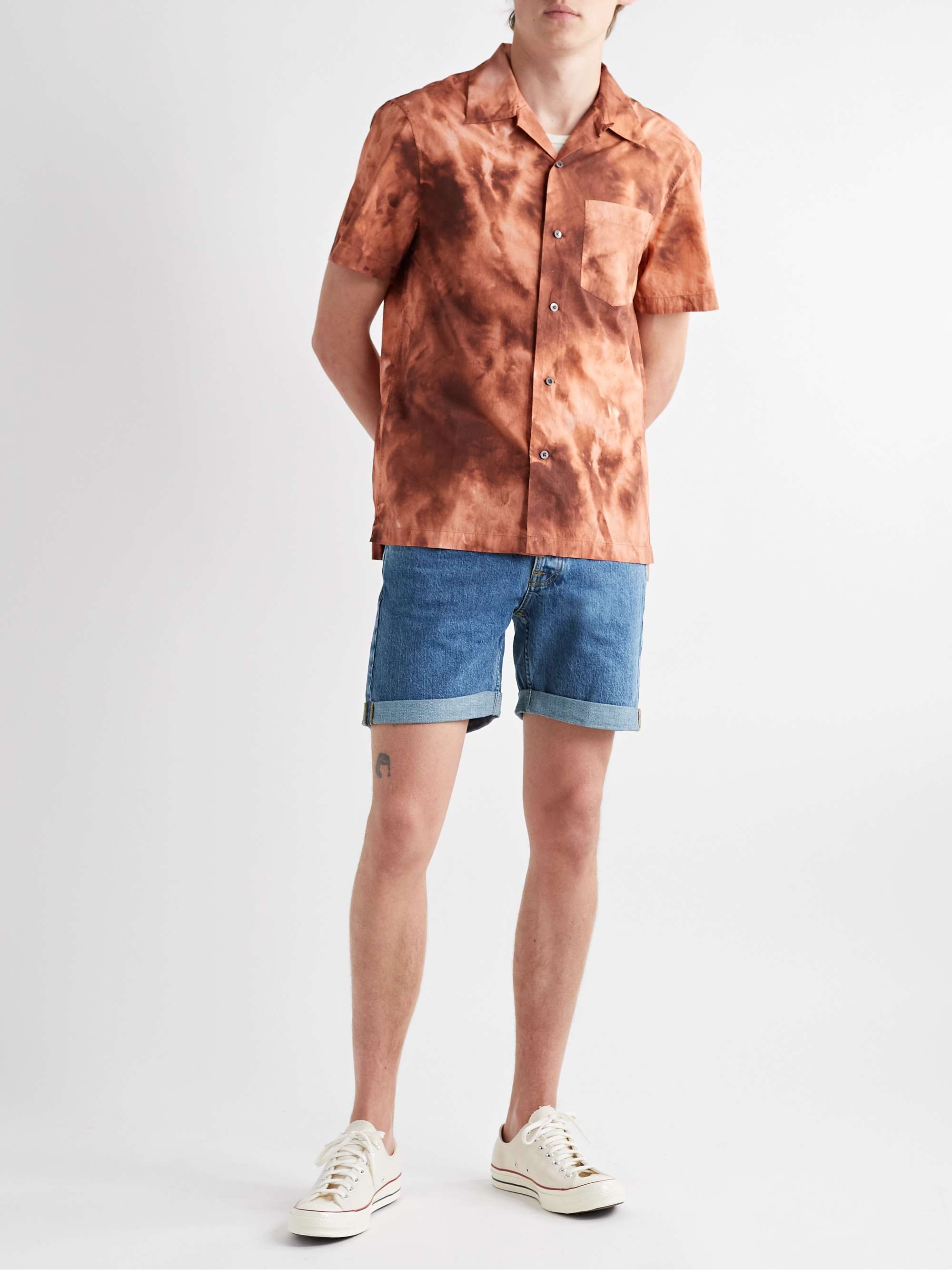 NUDIE JEANS Josh Straight-Leg Organic Denim Shorts for Men | MR PORTER