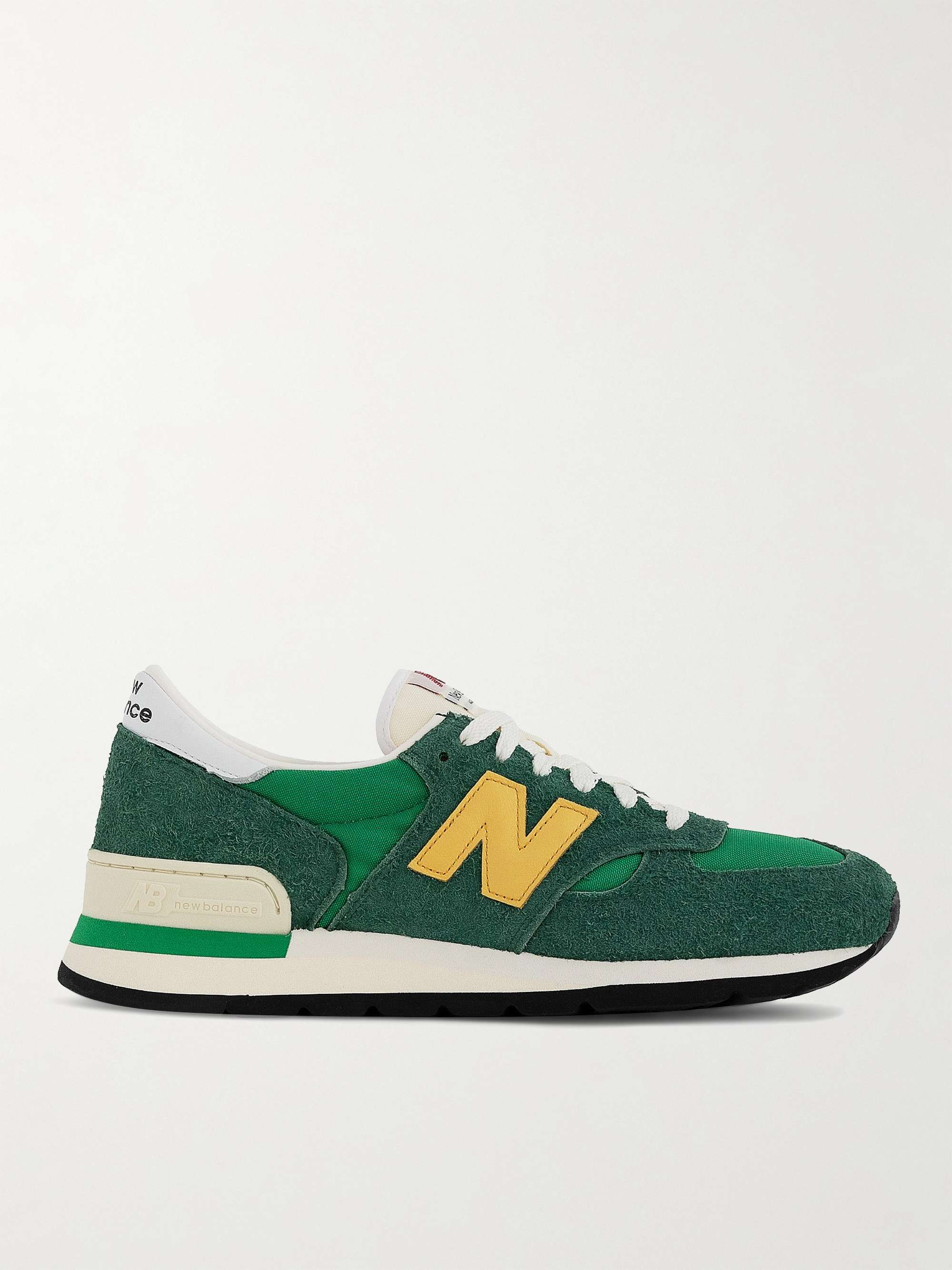 NEW BALANCE 990v1 Leather-Trimmed Mesh and Suede Sneakers | MR PORTER