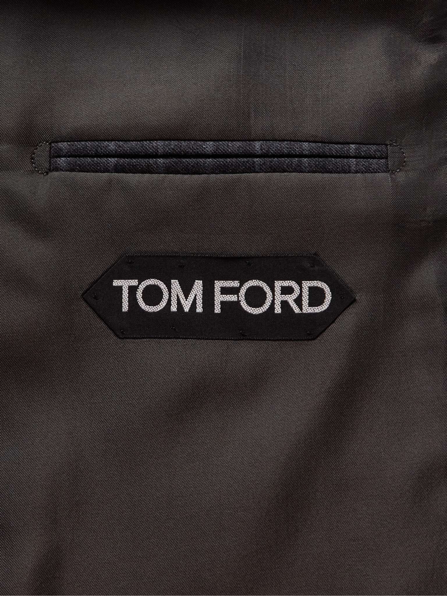 TOM FORD Double-Breasted Striped Wool and Silk-Blend Suit Jacket for ...