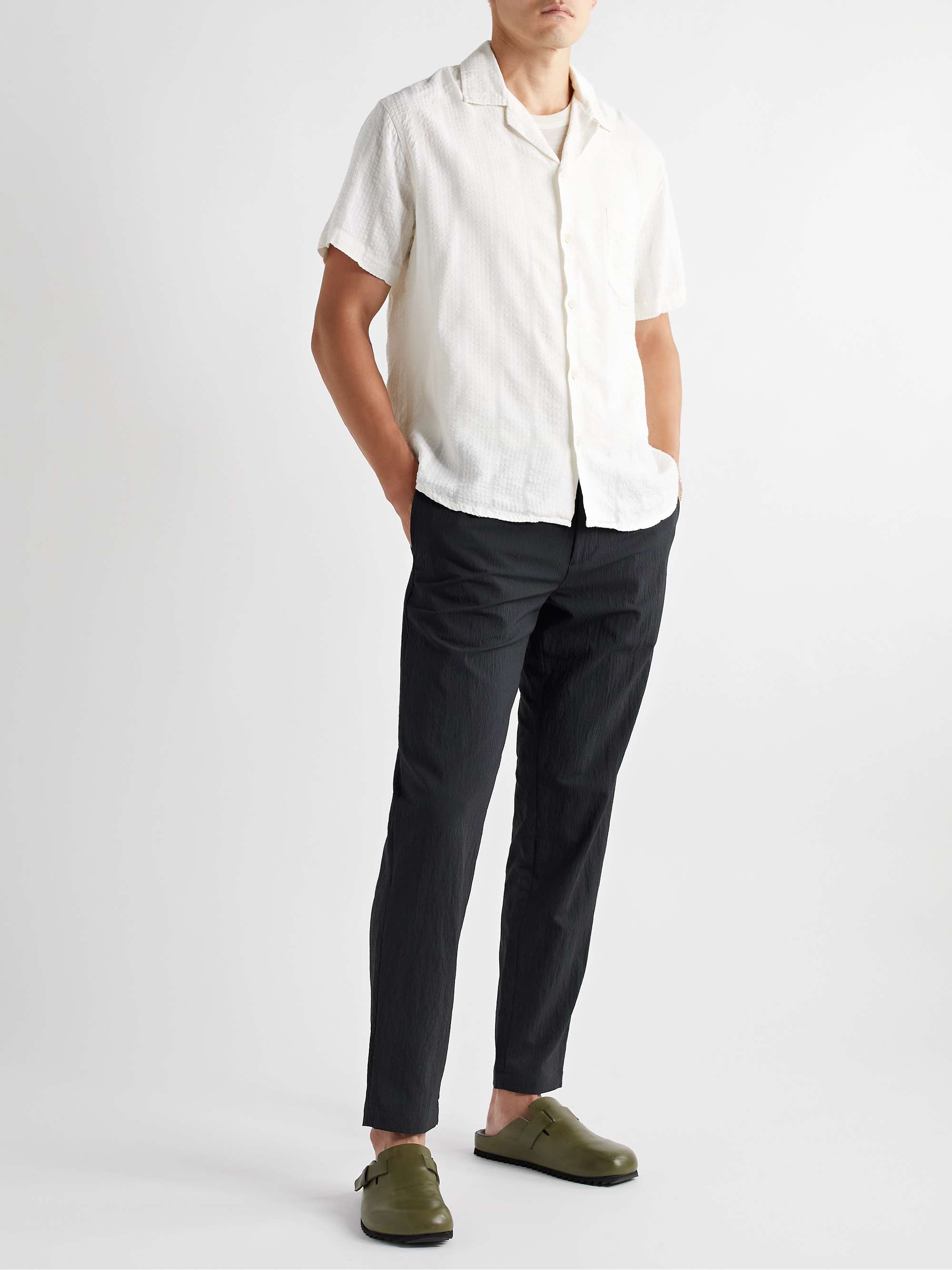 THEORY Graham Tapered Crinkled Nylon-Blend Trousers for Men | MR PORTER