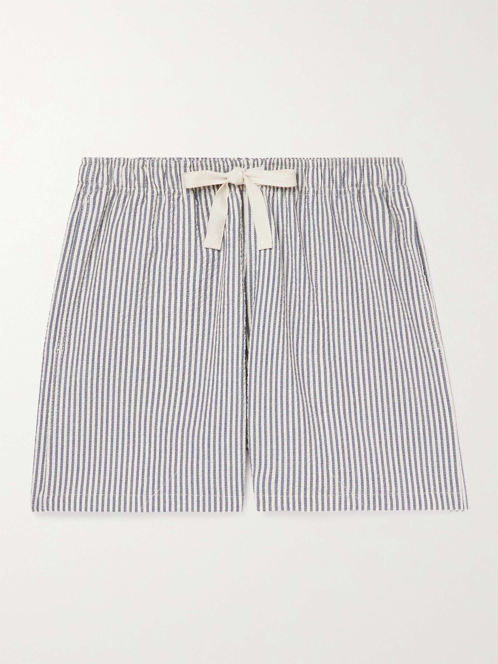 HOWLIN' Holidays Straight-Leg Striped Cotton-Blend Seersucker Drawstring  Shorts for Men | MR PORTER