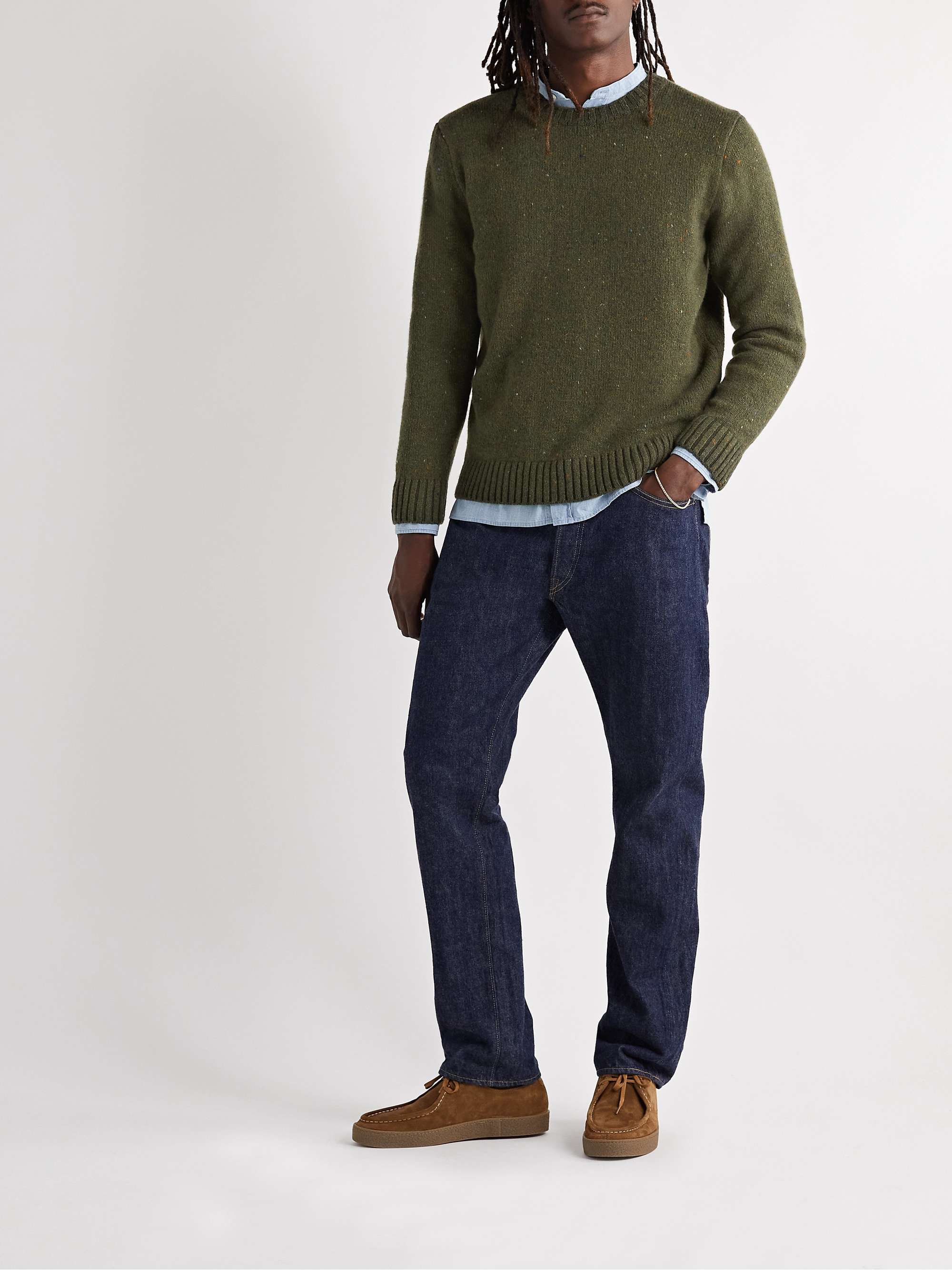 INIS MEÁIN Donegal Merino Wool and Cashmere-Blend Sweater | MR PORTER