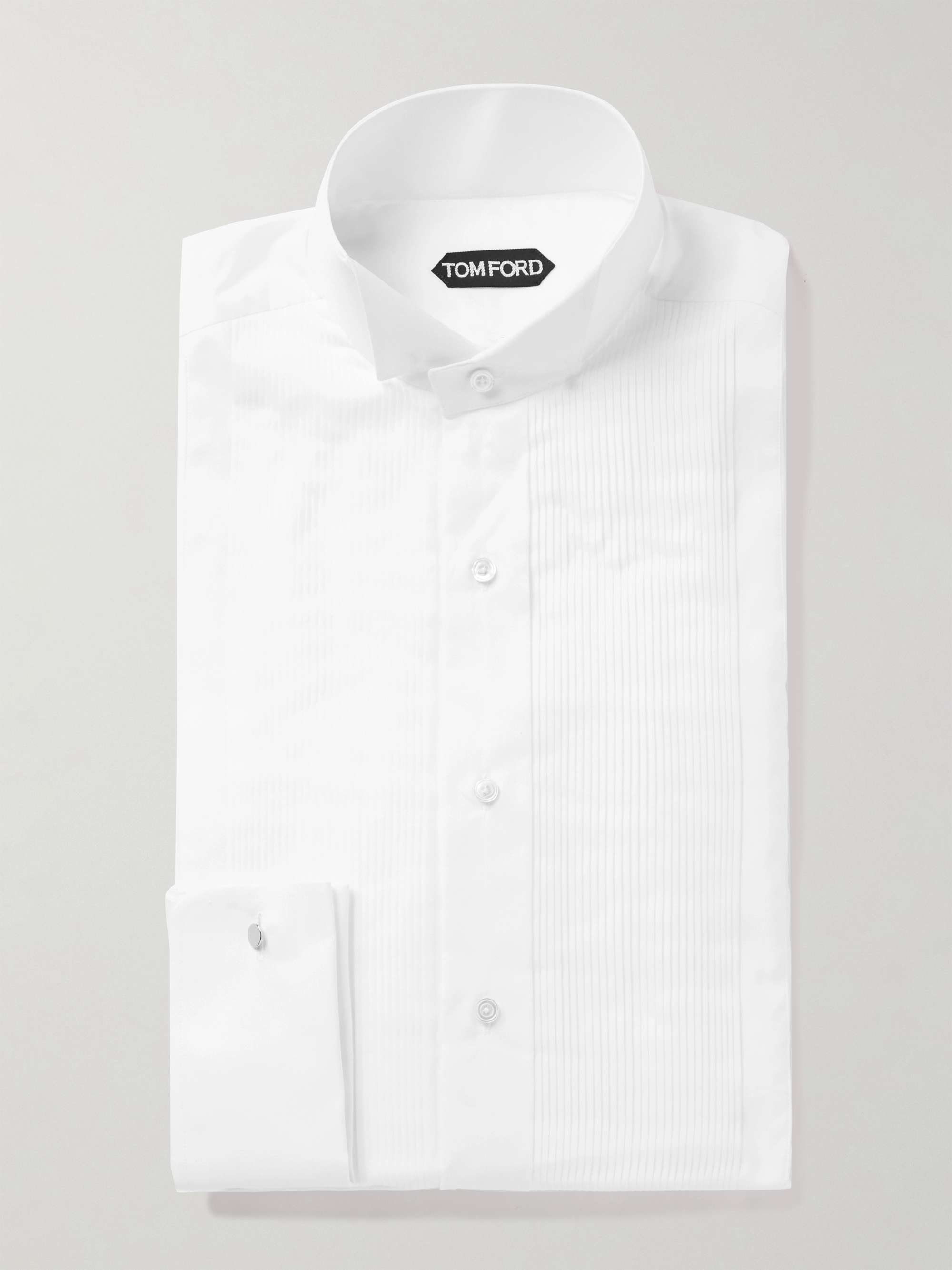 TOM FORD Wing-Collar Bib-Front Cotton-Poplin Tuxedo Shirt for Men | MR  PORTER