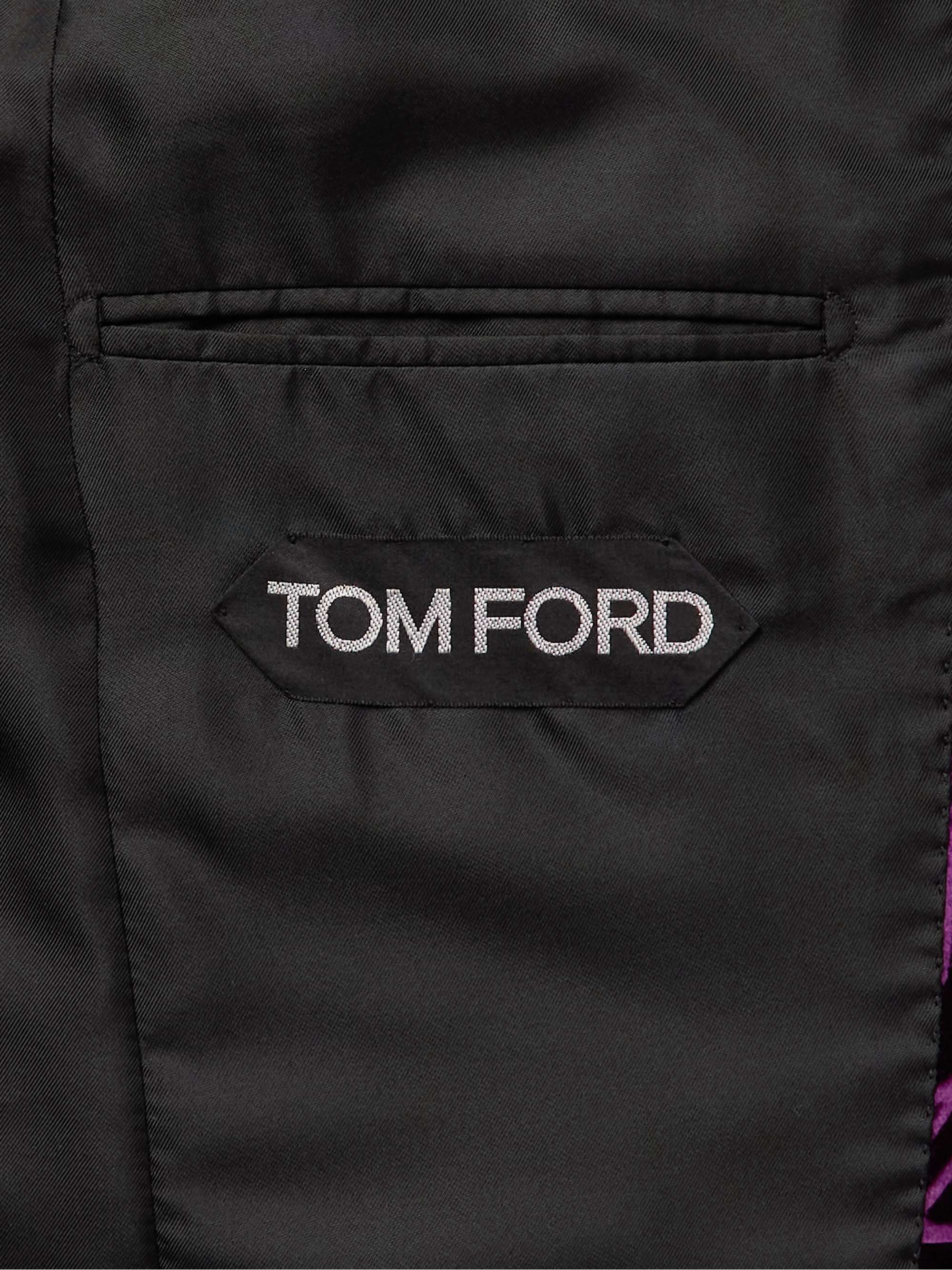 TOM FORD Cooper Slim-Fit Velvet-Jacquard Tuxedo Jacket for Men | MR PORTER