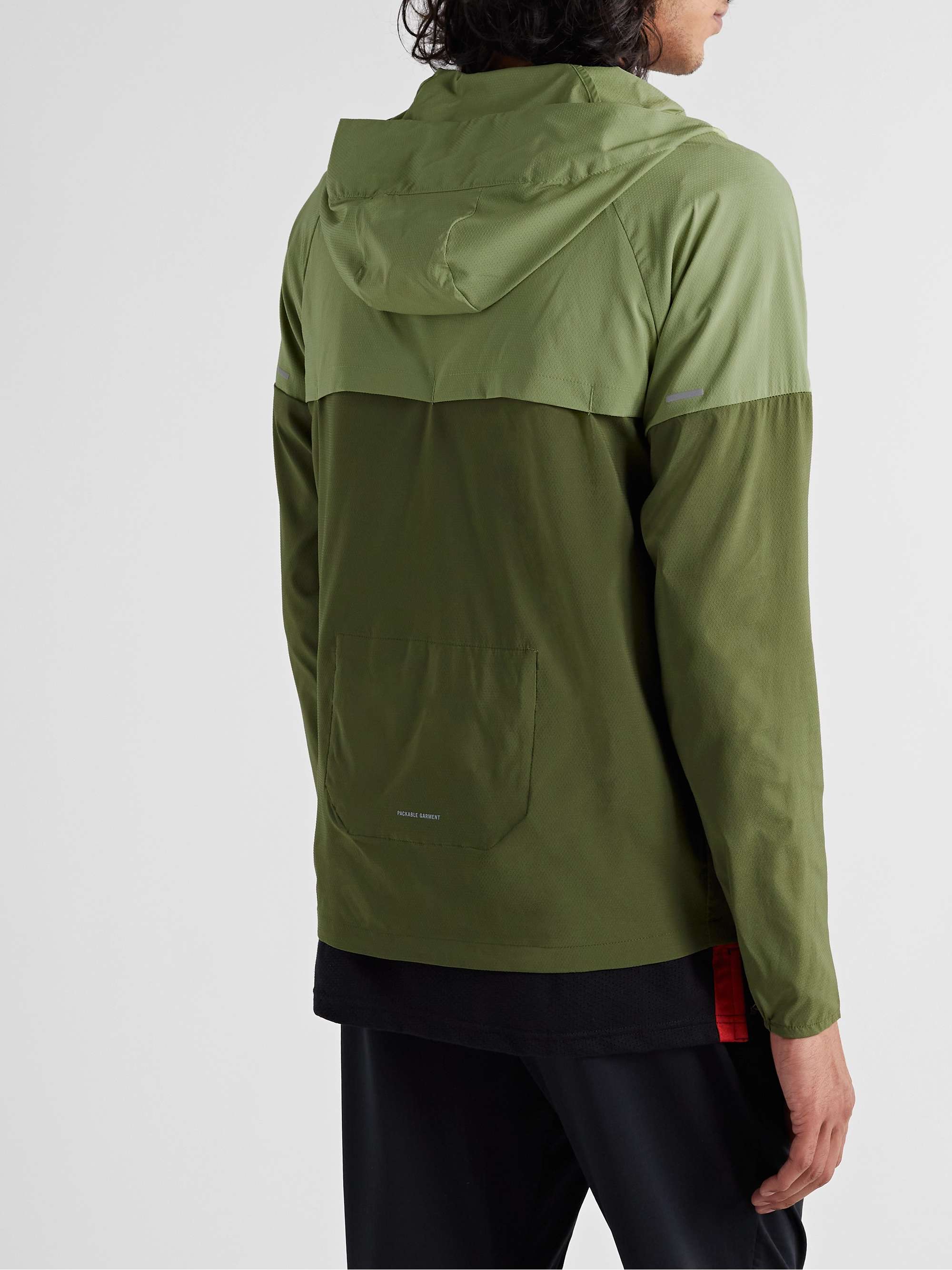 NIKE RUNNING Windunner Packable Colour-Block Stretch-Shell Hooded Jacket |  MR PORTER