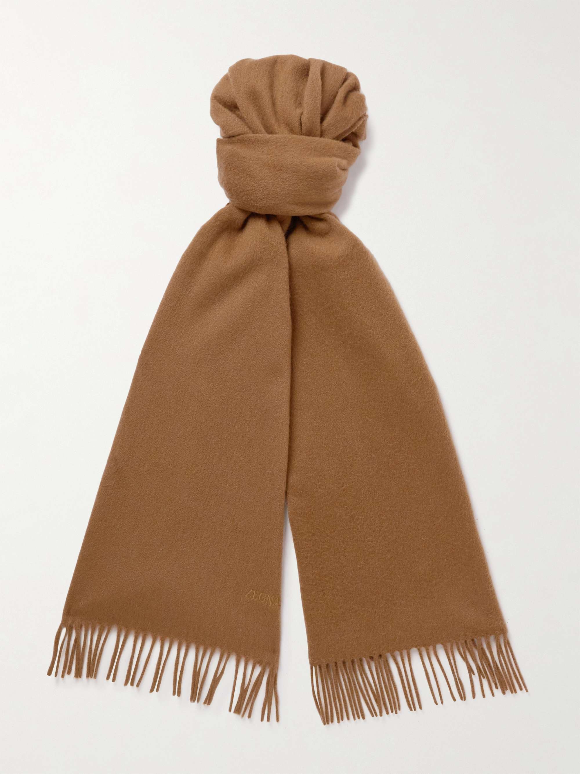 ZEGNA Fringed cashmere scarf | MR PORTER