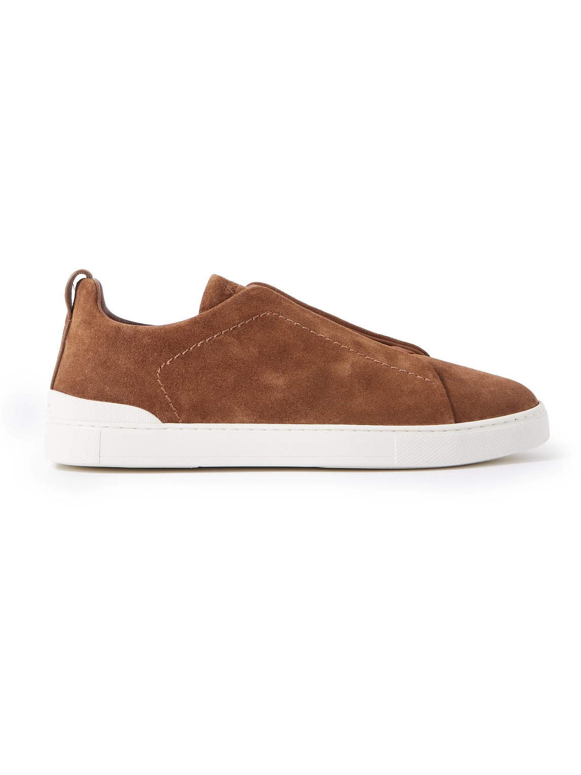 ZEGNA TRIPLE STITCH SUEDE SNEAKERS