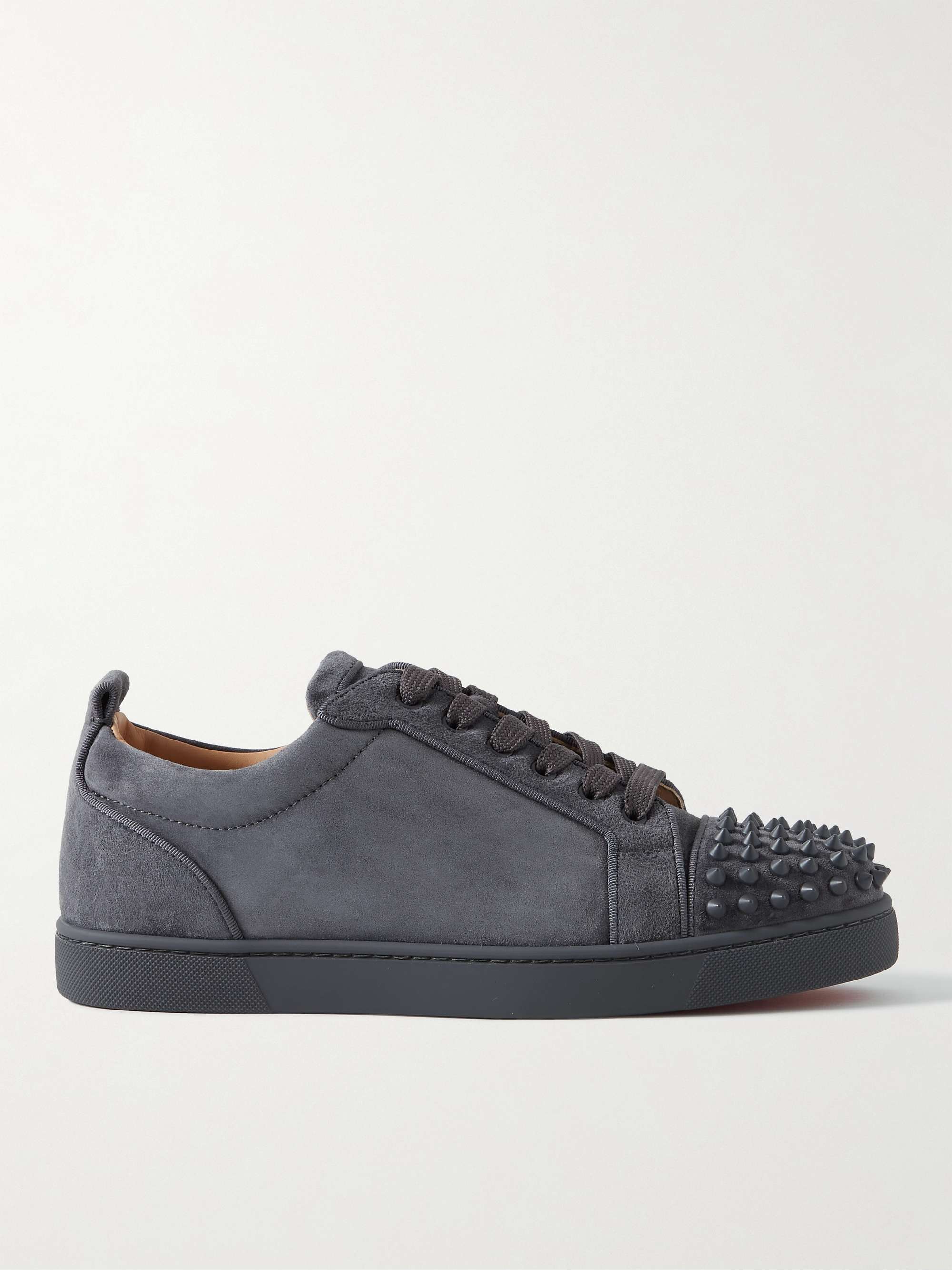 Men's CHRISTIAN LOUBOUTIN Sneakers US 10 Navy Suede and Leather