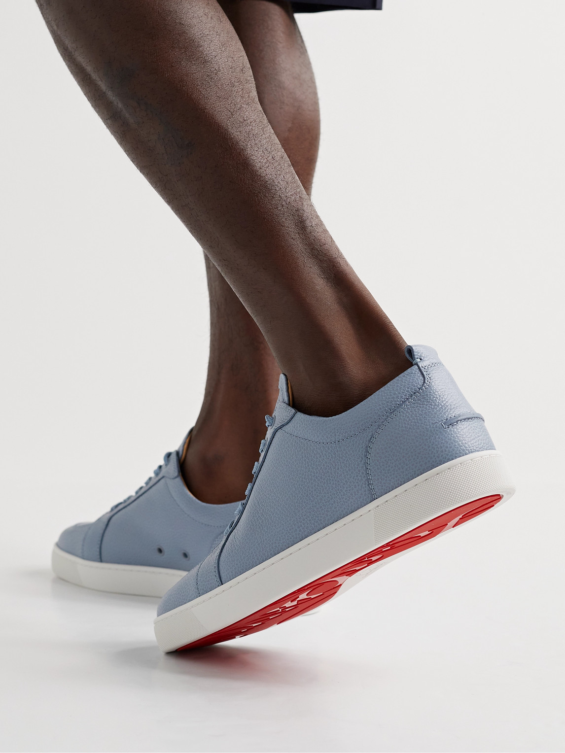 Christian Louboutin Men's Rantulow Leather Low-top Sneakers In Blue |  ModeSens