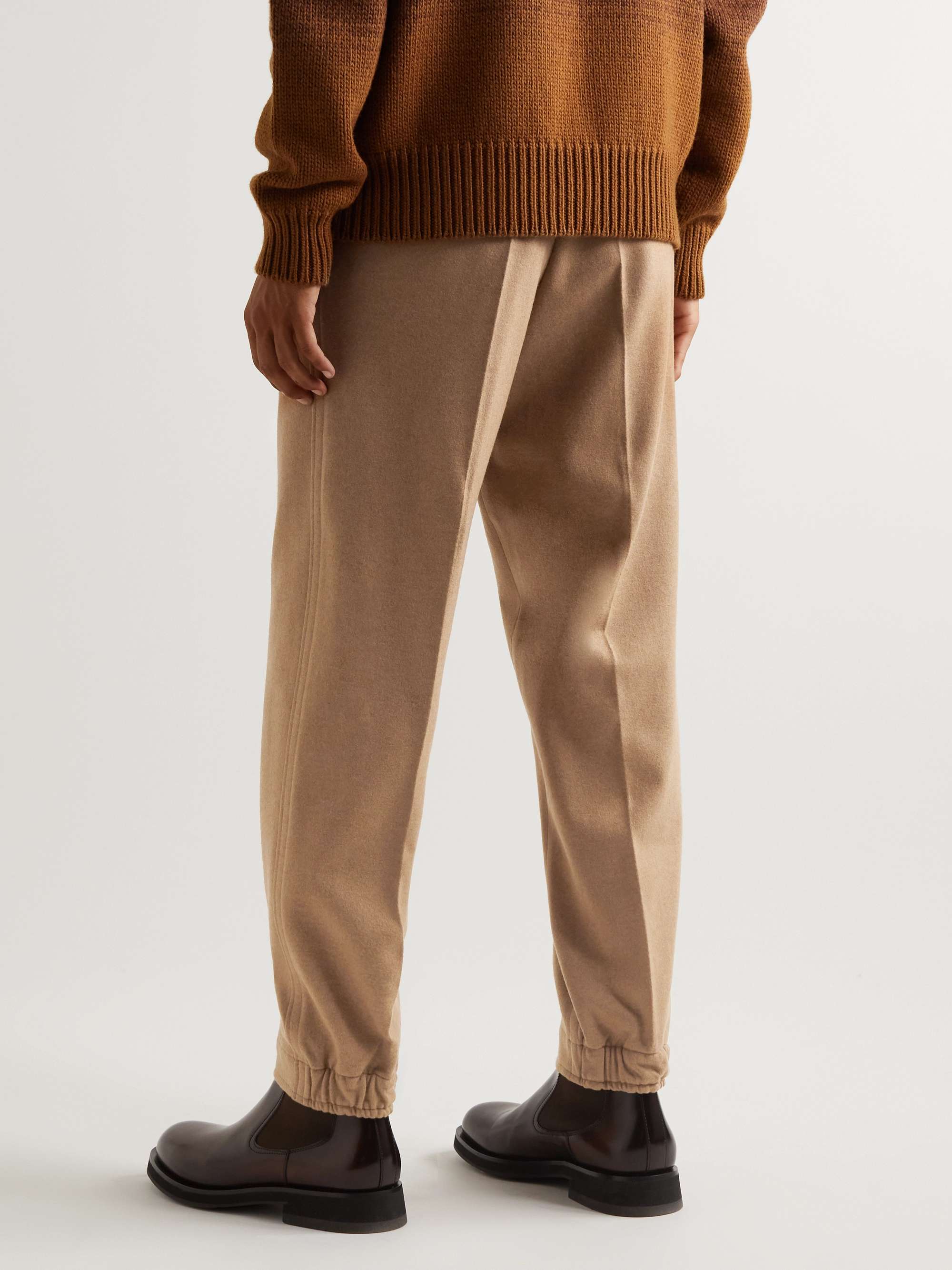 zegna pleated trousers  ブラウン