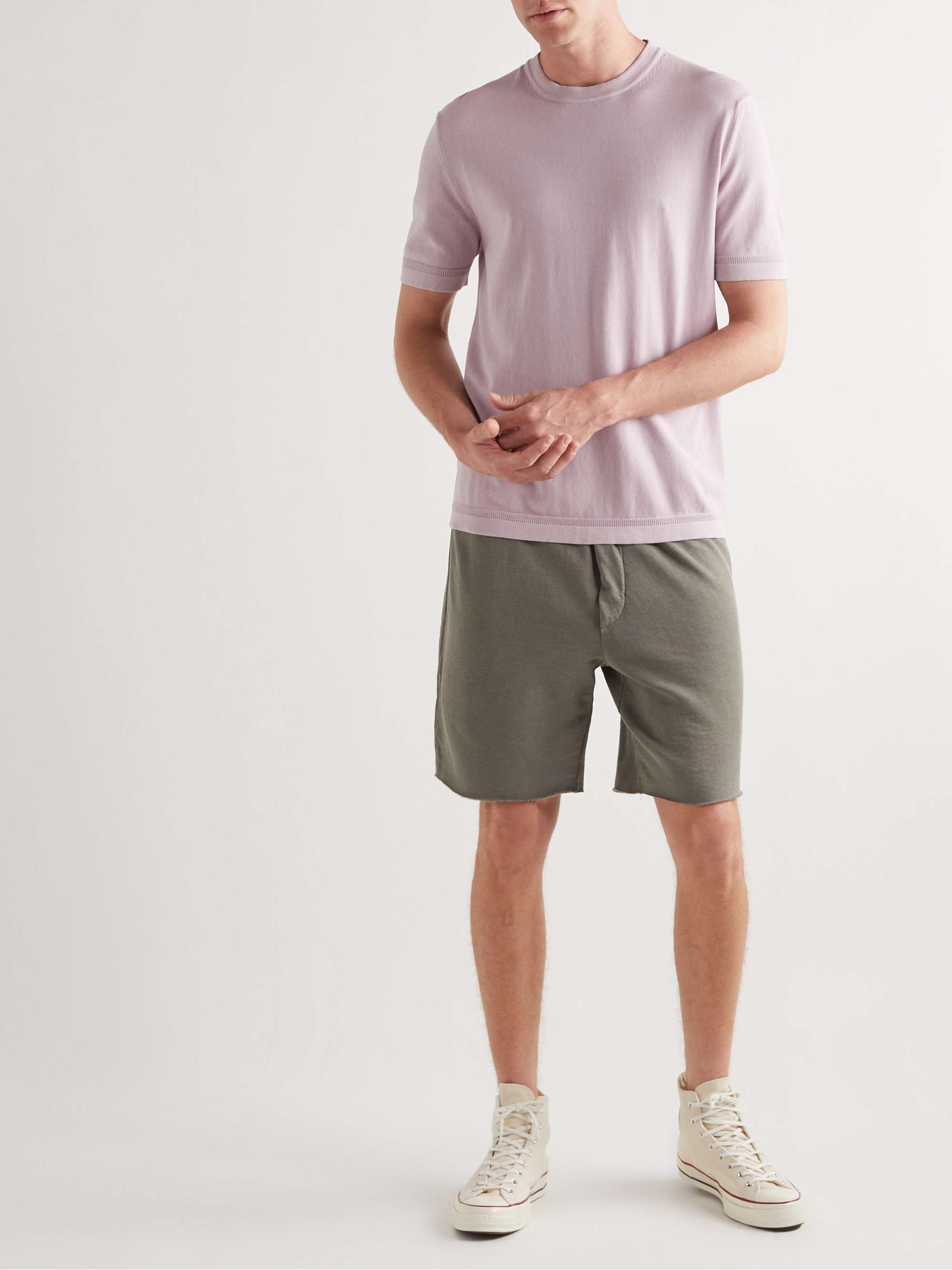 Shorts mit Kordelzugbund mit geradem Bein und Popeline-Besatz aus  Supima®-Baumwoll-Jersey von JAMES PERSE für Herren | MR PORTER