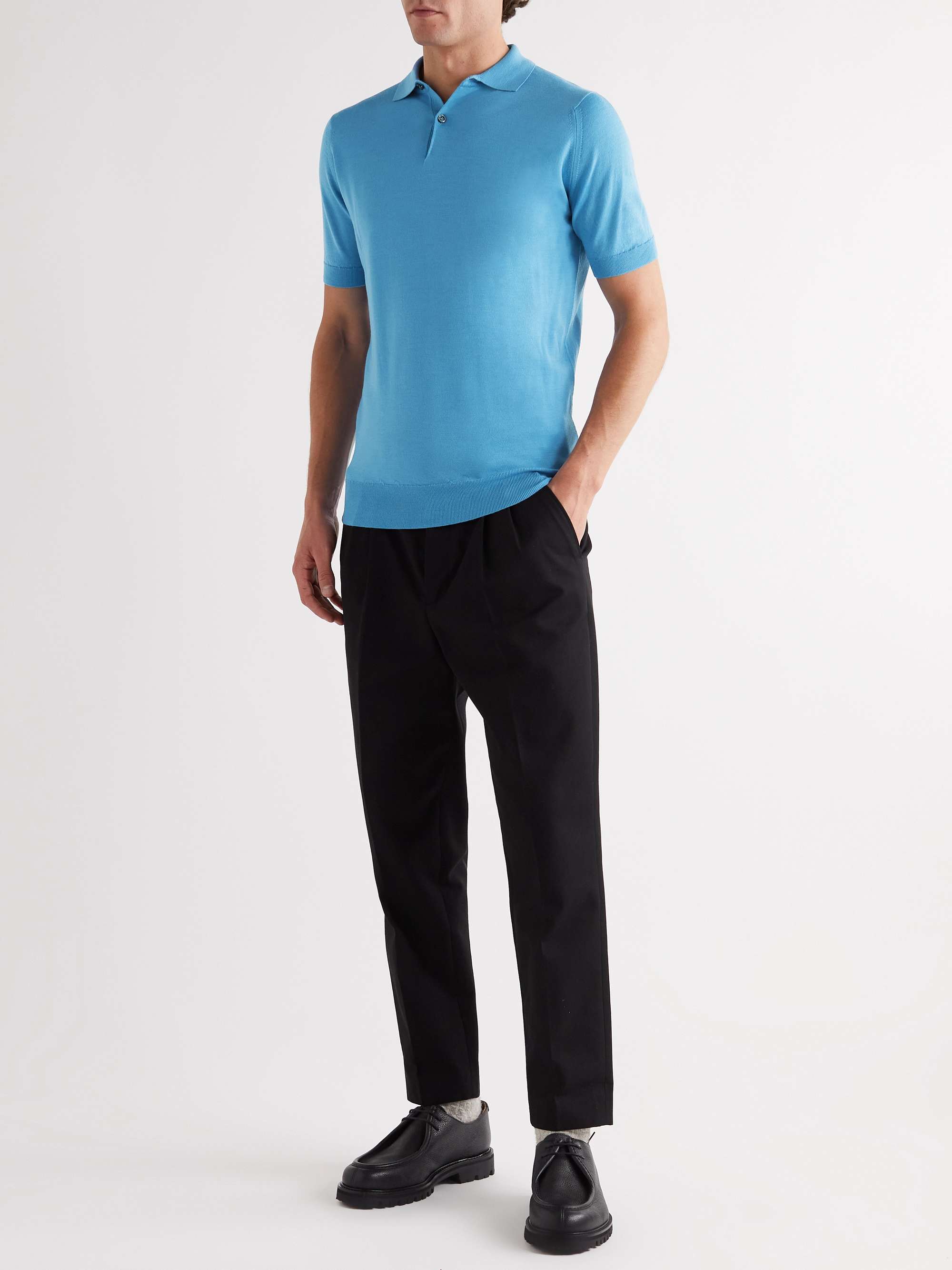 JOHN SMEDLEY Payton Slim-Fit Merino Wool Polo Shirt for Men | MR PORTER