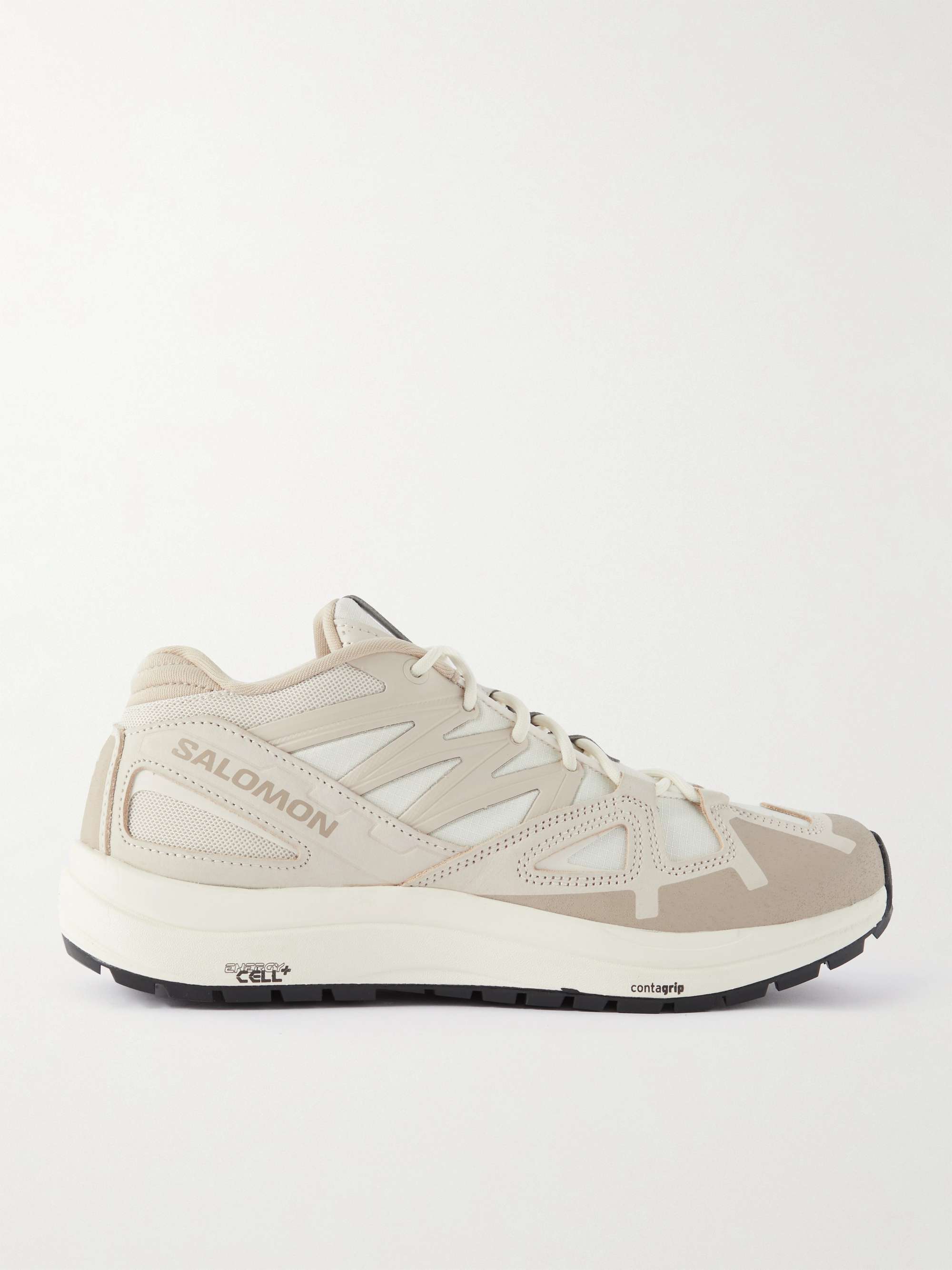 Beige Odyssey Advanced Suede and Mesh Hiking Shoes | SALOMON | MR PORTER