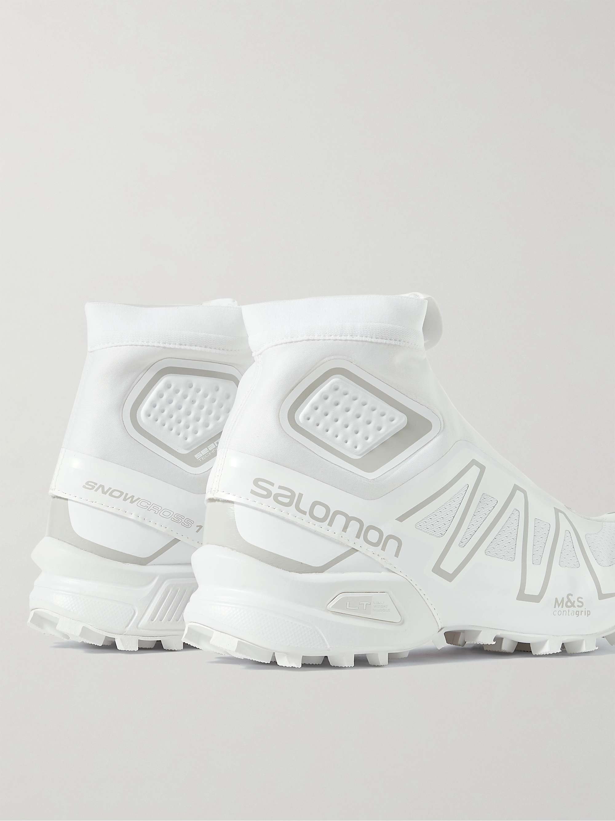 White Snowcross Rubber-Trimmed Mesh High-Top Sneakers | SALOMON | MR PORTER