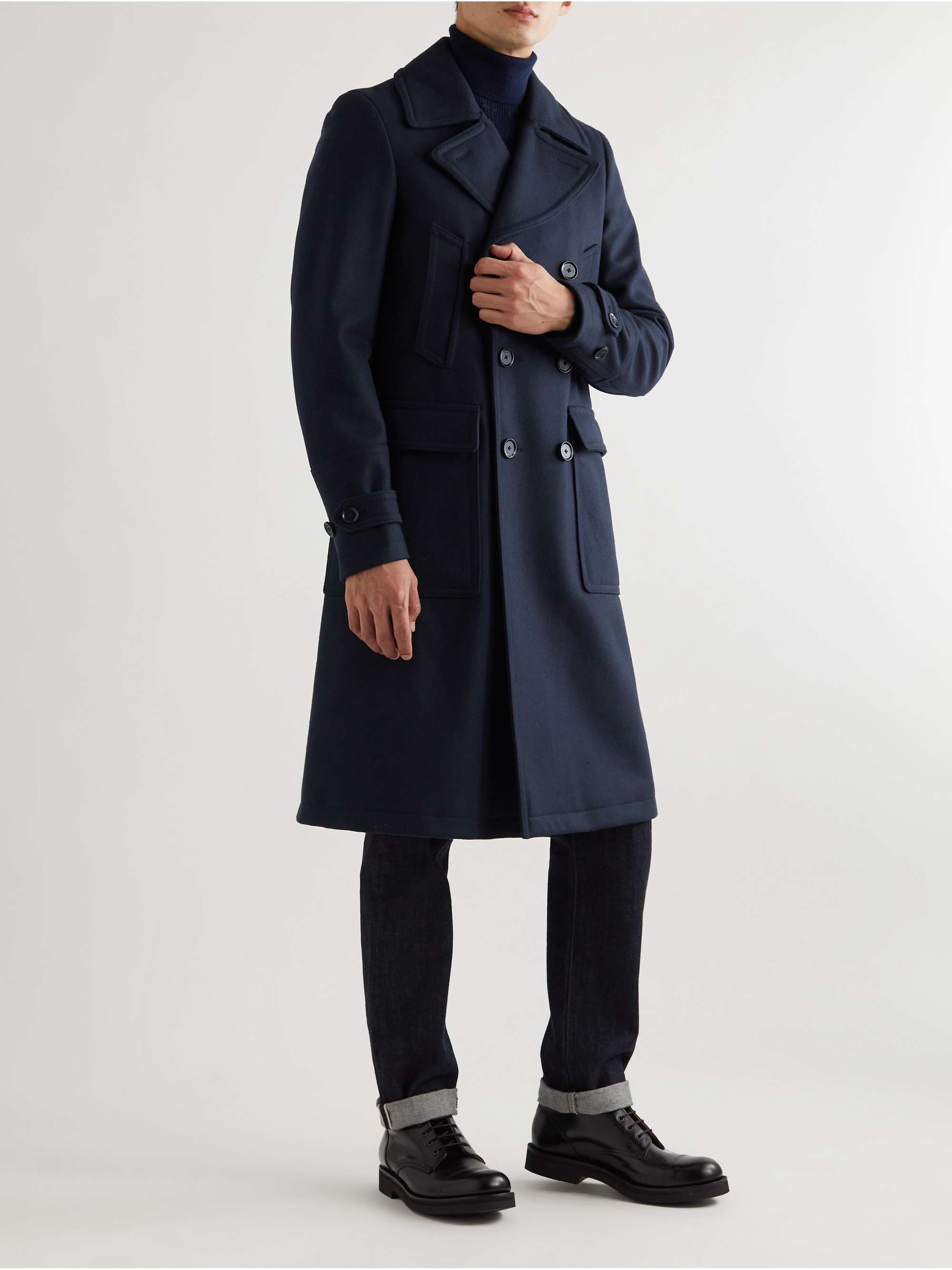 Milford doppelreihiger Mantel aus einer Wollmischung | MR PORTER