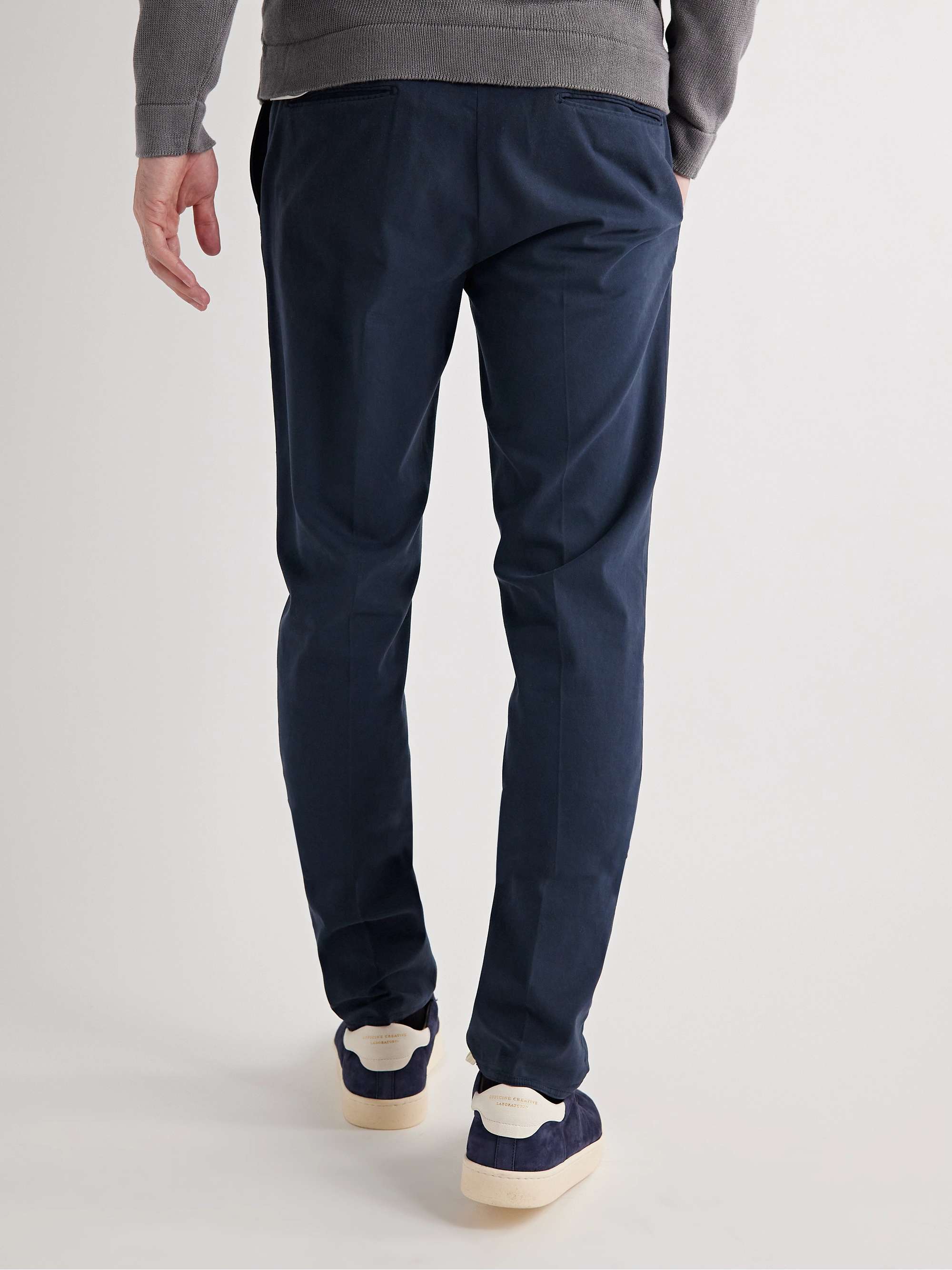 INCOTEX Venezia 1951 Straight-Leg Cotton-Blend Twill Trousers for Men ...