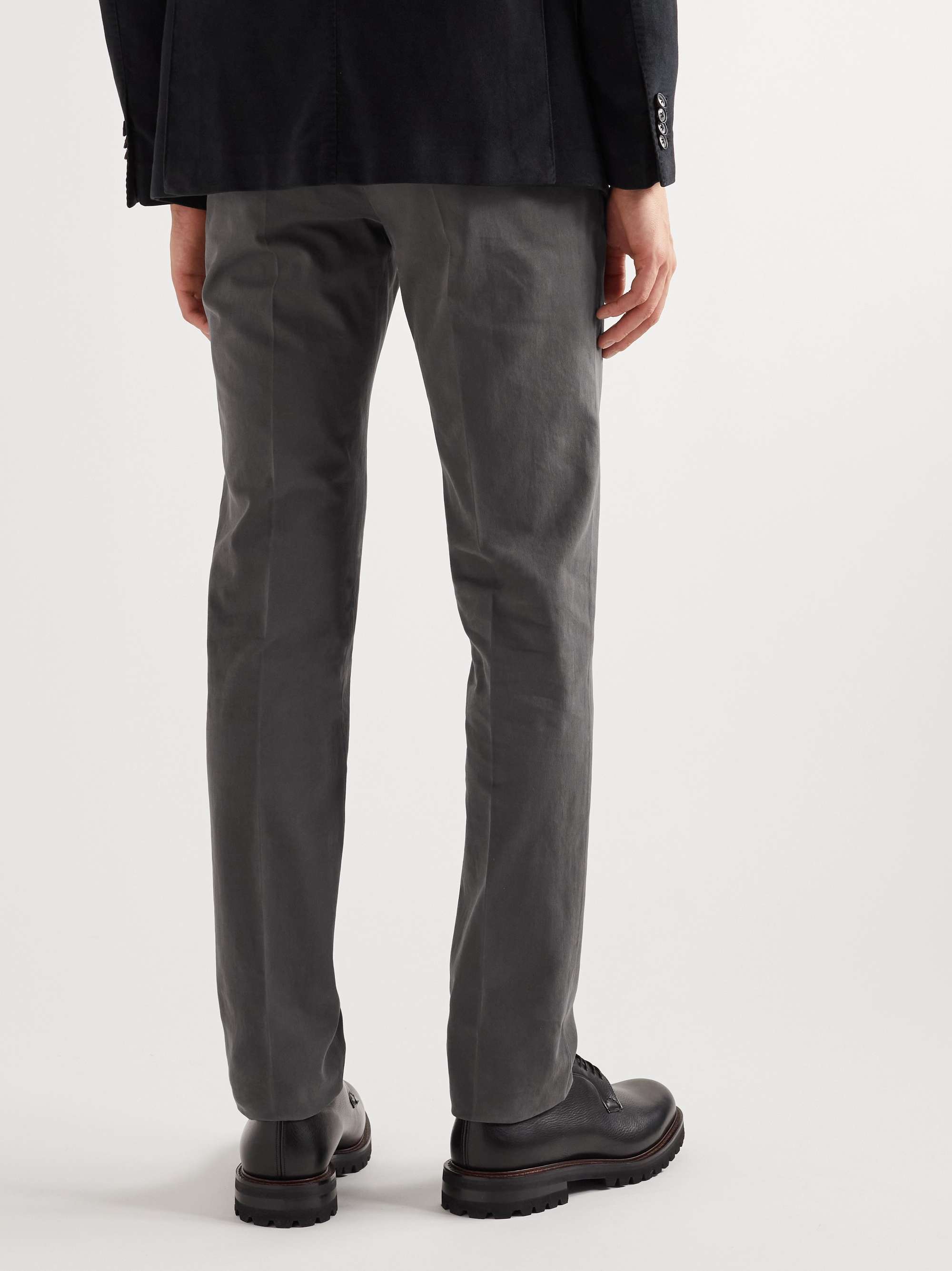 INCOTEX Venezia 1951 Slim-Fit Cotton-Blend Twill Trousers for Men | MR ...