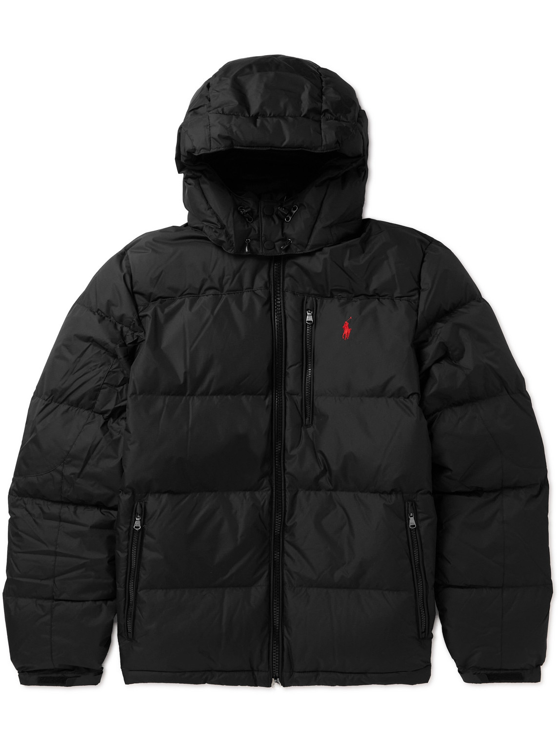 Polo Ralph Lauren Logo-embroidered Quilted Recycled-shell Hooded Down Jacket  In Black | ModeSens