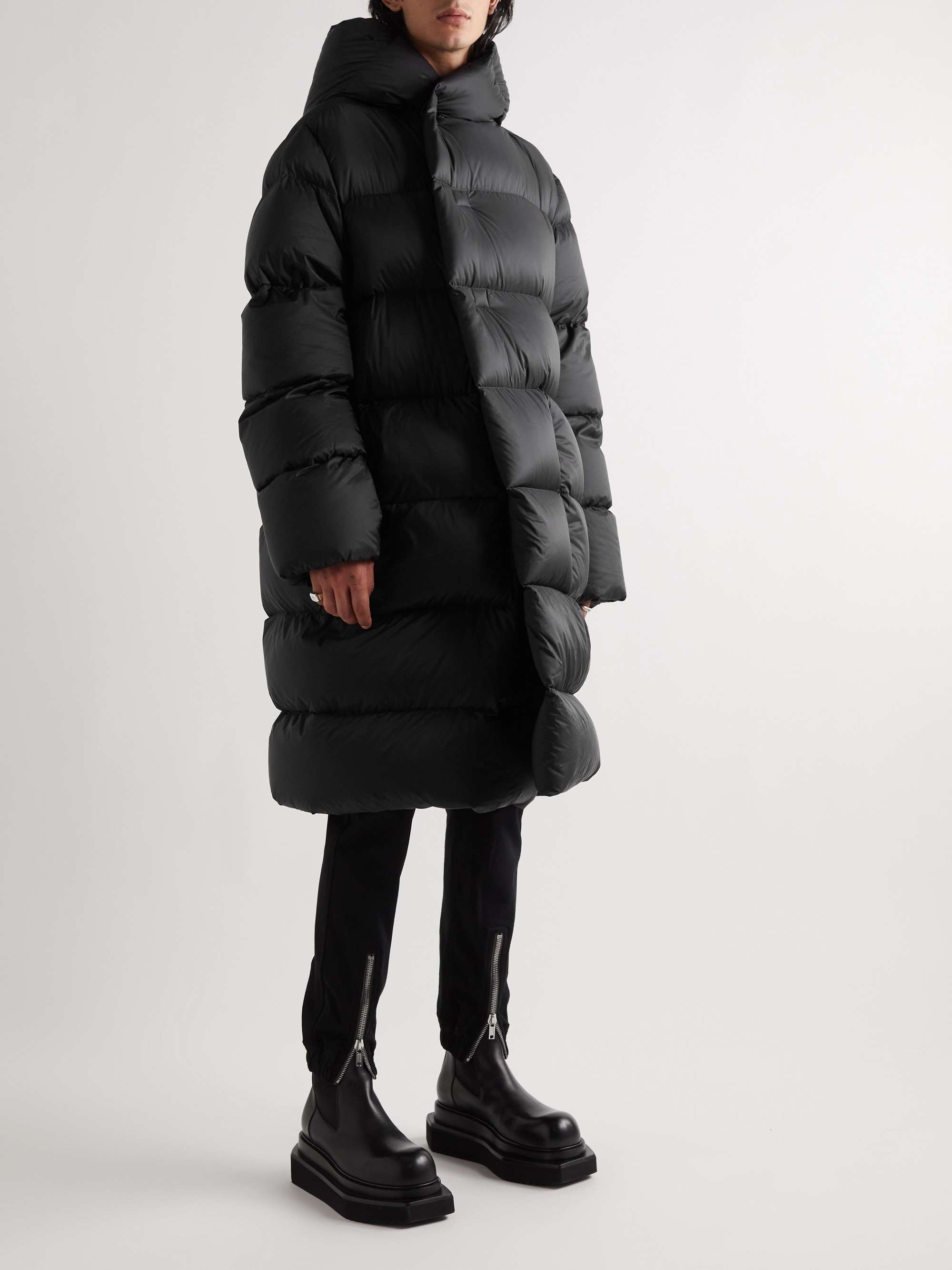 RICK OWENS Oversized Quilted Recycled Shell Hooded Down Jacket for Men | MR  PORTER