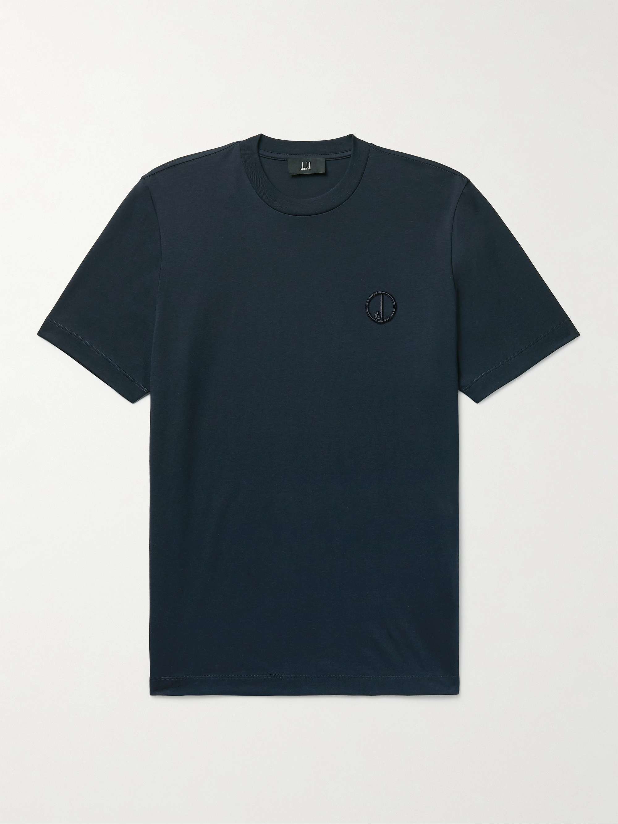DUNHILL Slim-Fit Logo-Embroidered Cotton-Jersey T-Shirt for Men | MR PORTER
