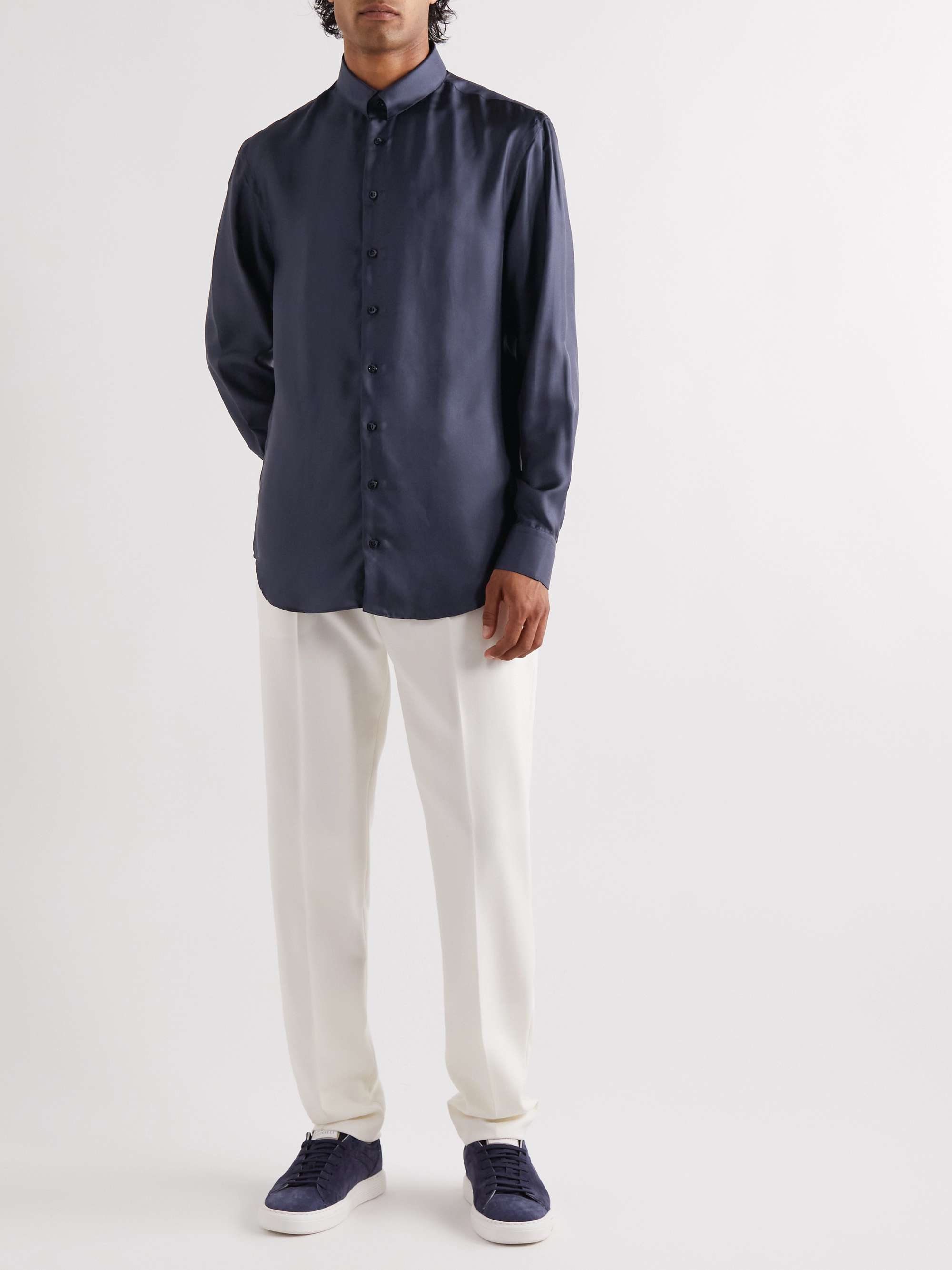 GIORGIO ARMANI Silk-Satin Shirt | MR PORTER