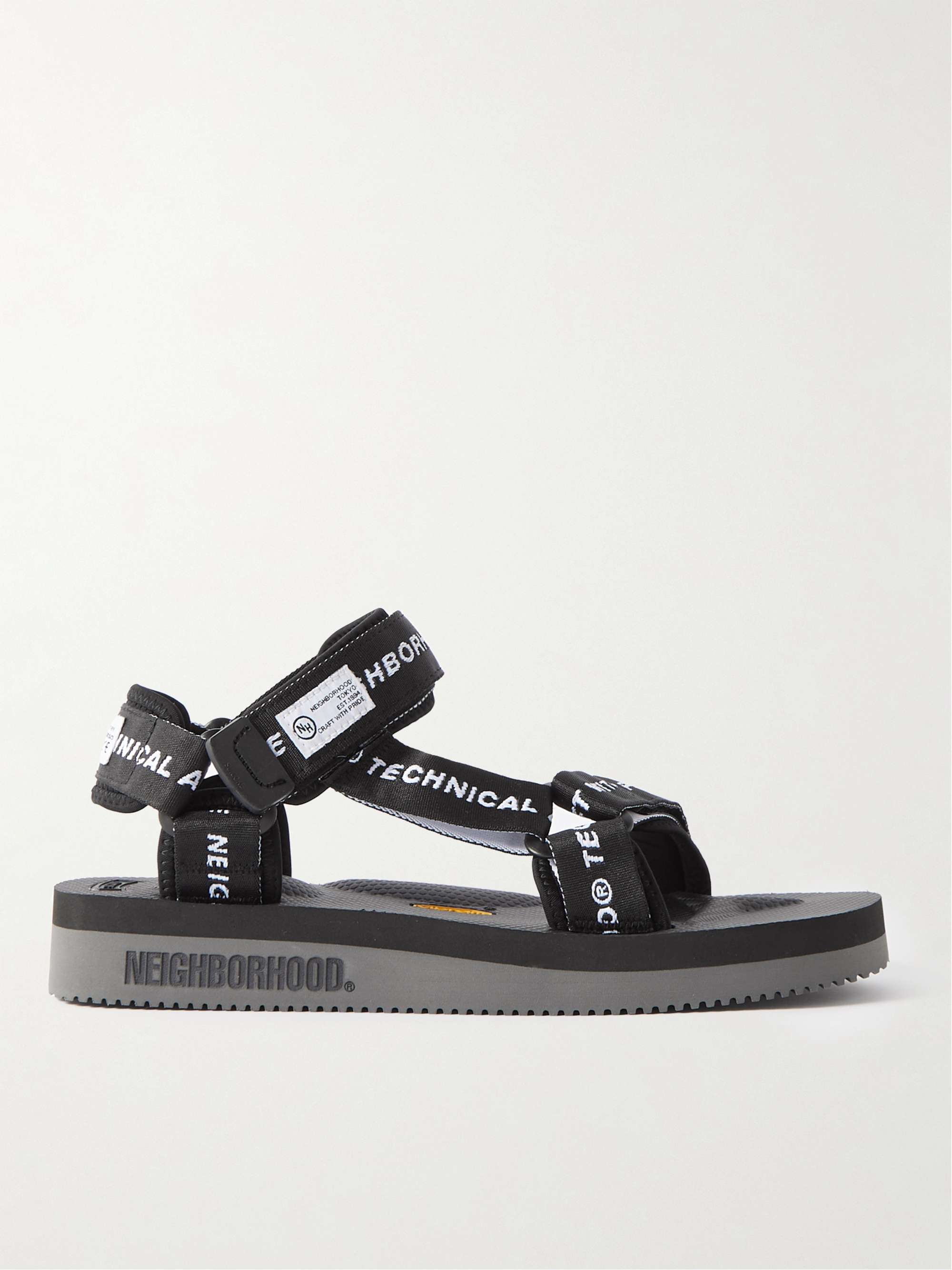Black + Neighborhood Depa-V2 Logo-Jacquard Sandals | SUICOKE | MR PORTER