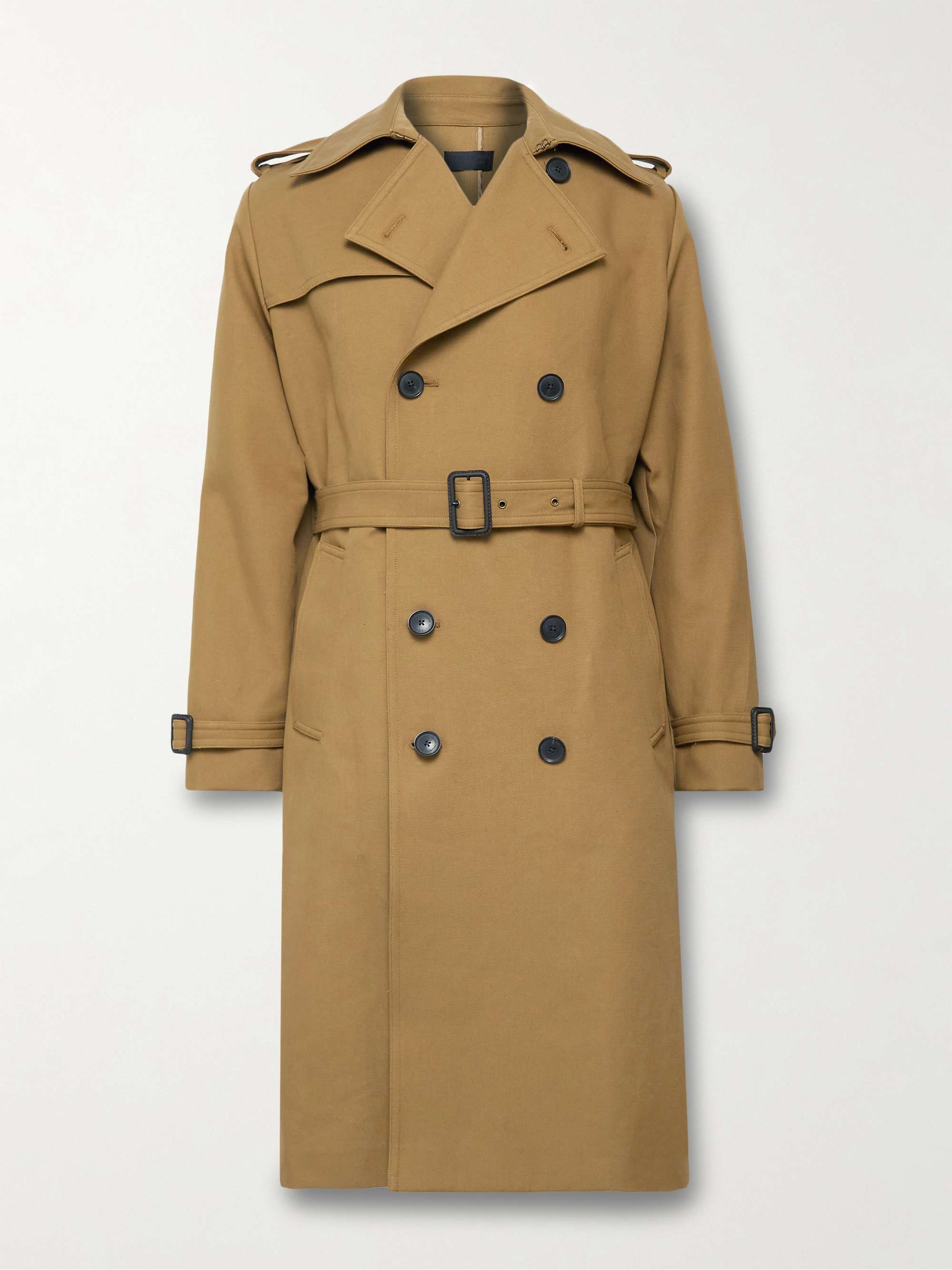 NILI LOTAN Trenton Double-Breasted Belted Cotton-Canvas Trench Coat for Men  | MR PORTER