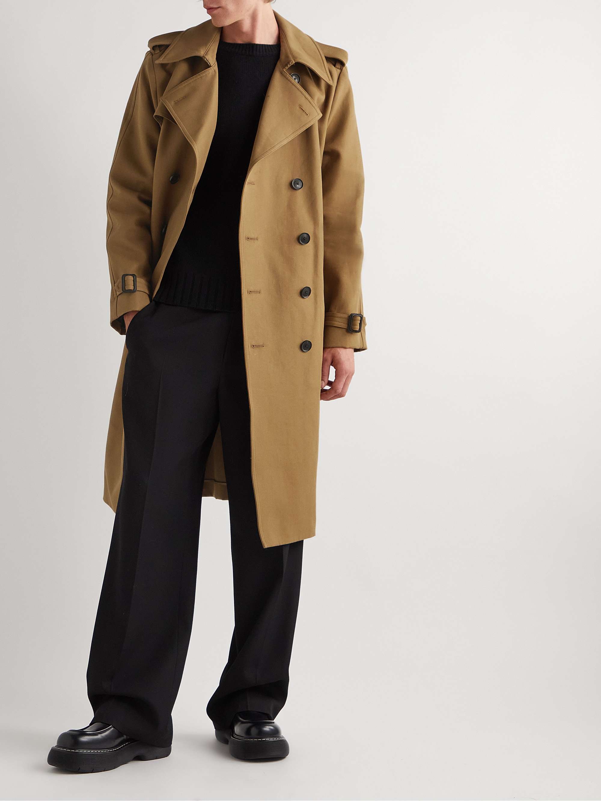 NILI LOTAN Trenton Double-Breasted Belted Cotton-Canvas Trench Coat | MR  PORTER