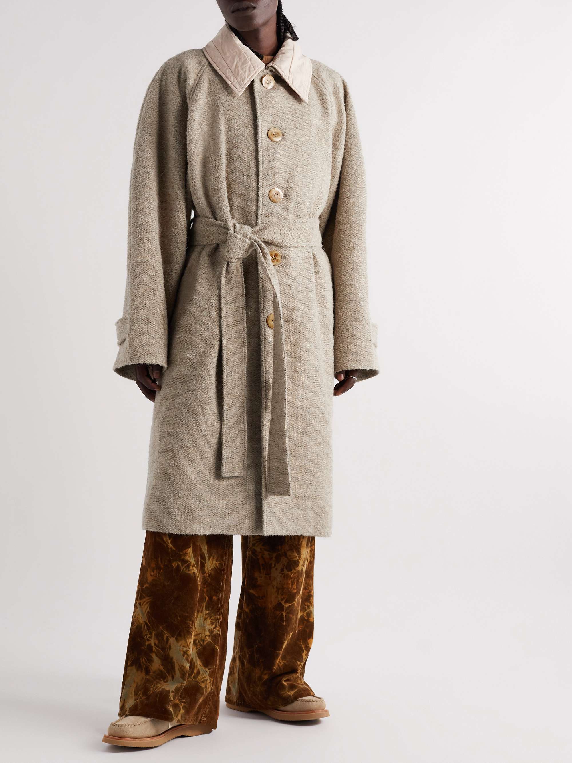 ACNE STUDIOS Belted Linen-Blend Coat for Men | MR PORTER