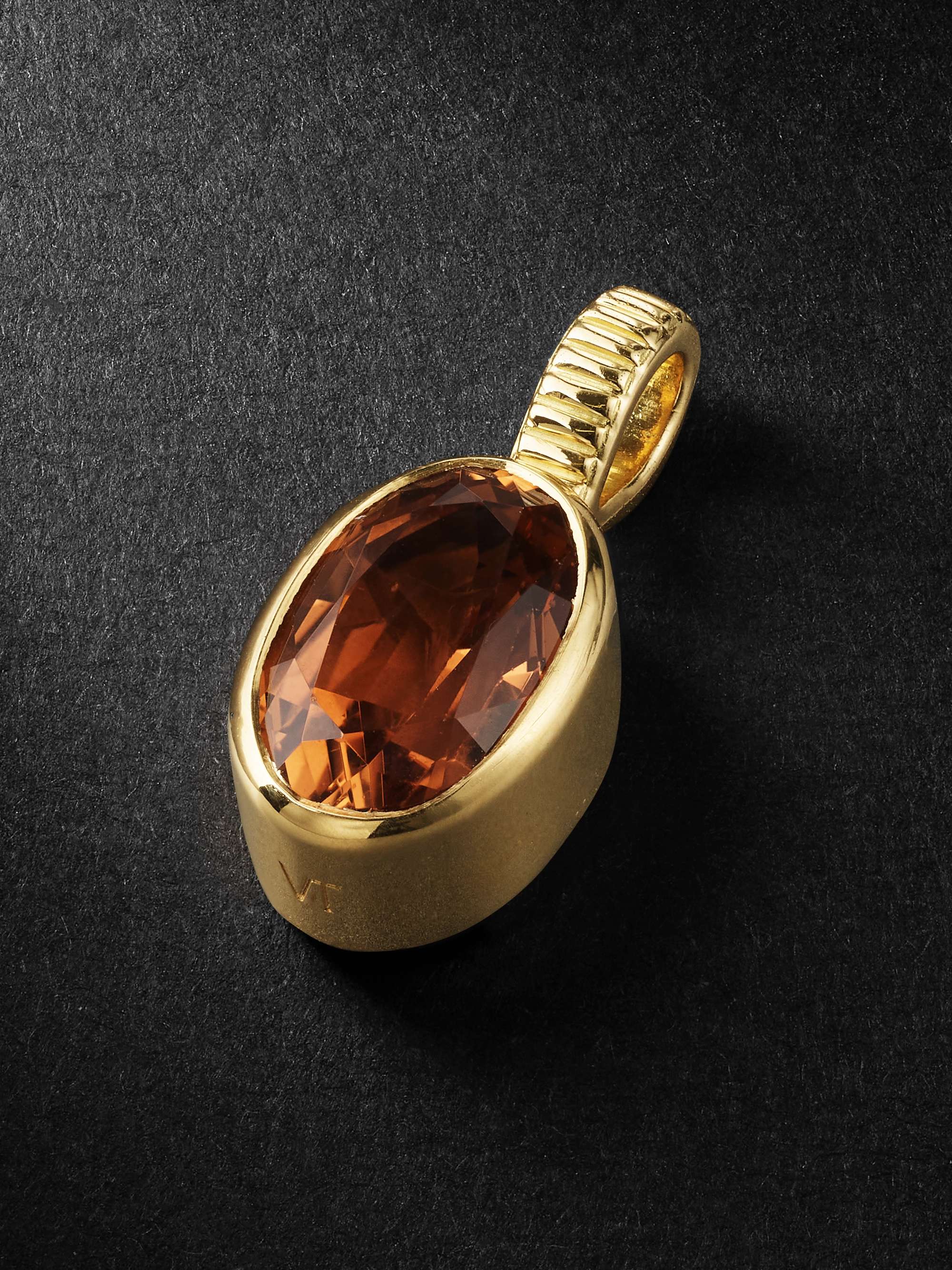 VILTIER Magnetic Gold Imperial Topaz Pendant for Men | MR PORTER